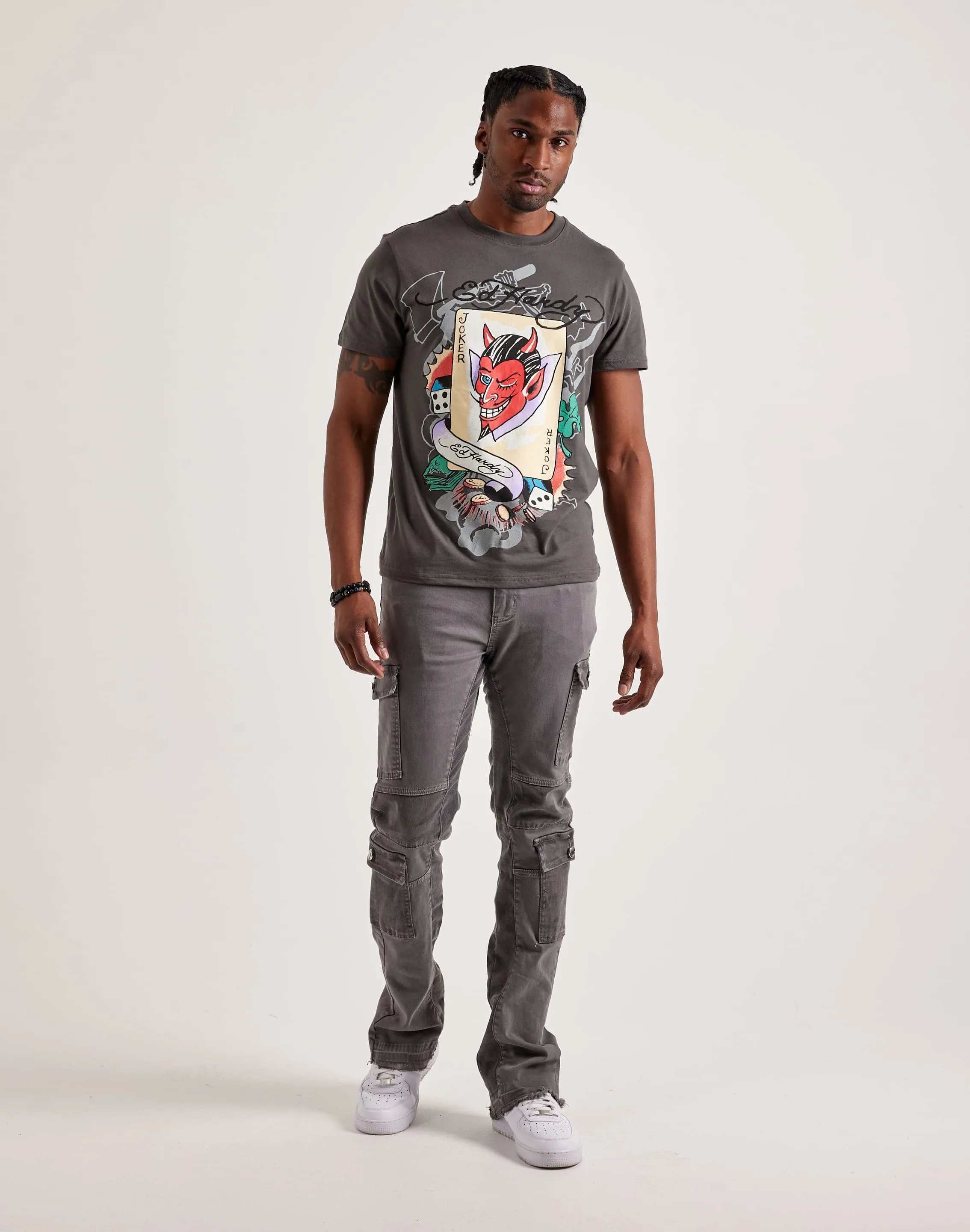 Move Fast Ventilated Back Panel Ed Hardy Joker Tee