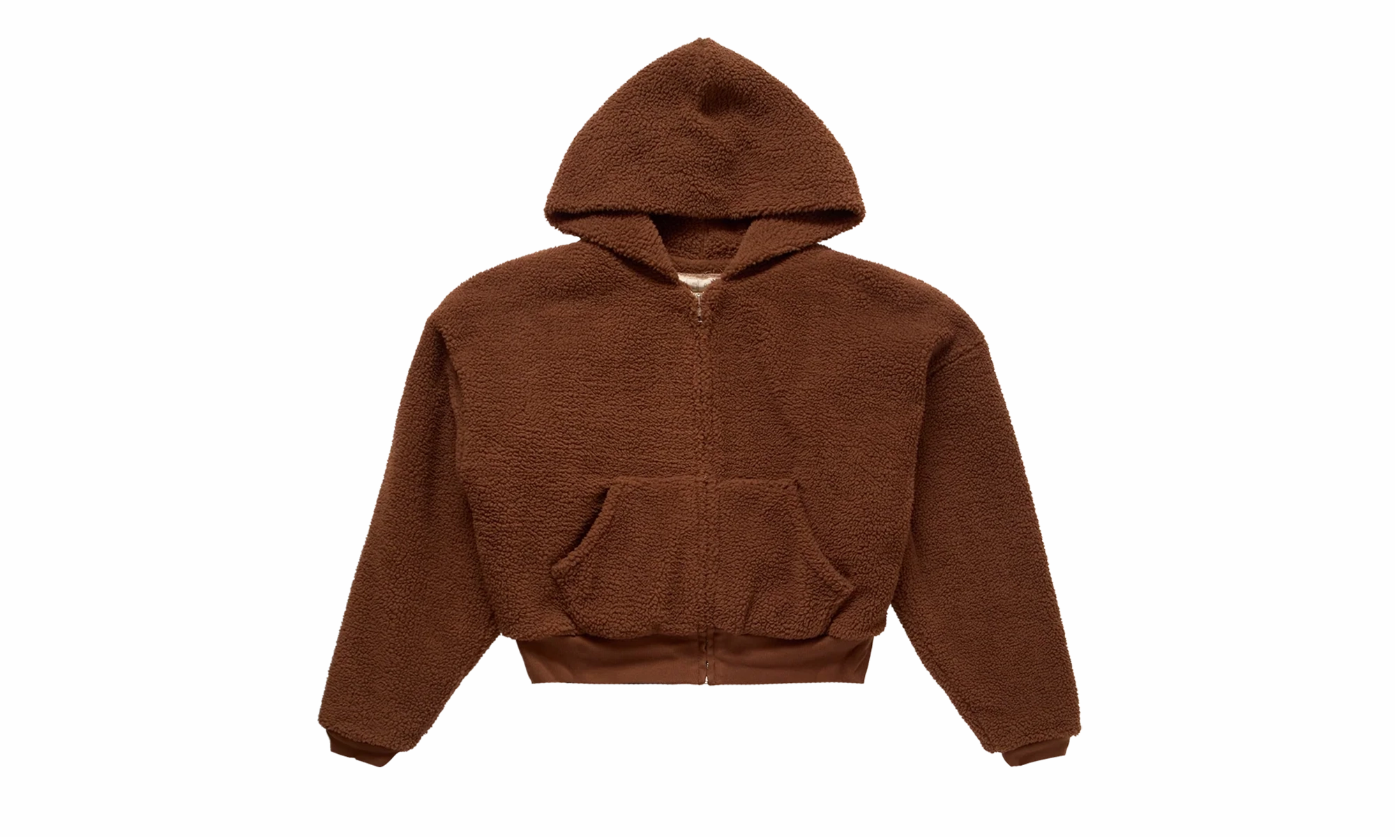 Terry Fleeced Zipped Hoodie "Brown"