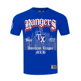 Texas Rangers Old English Tee -Mens Open Glow