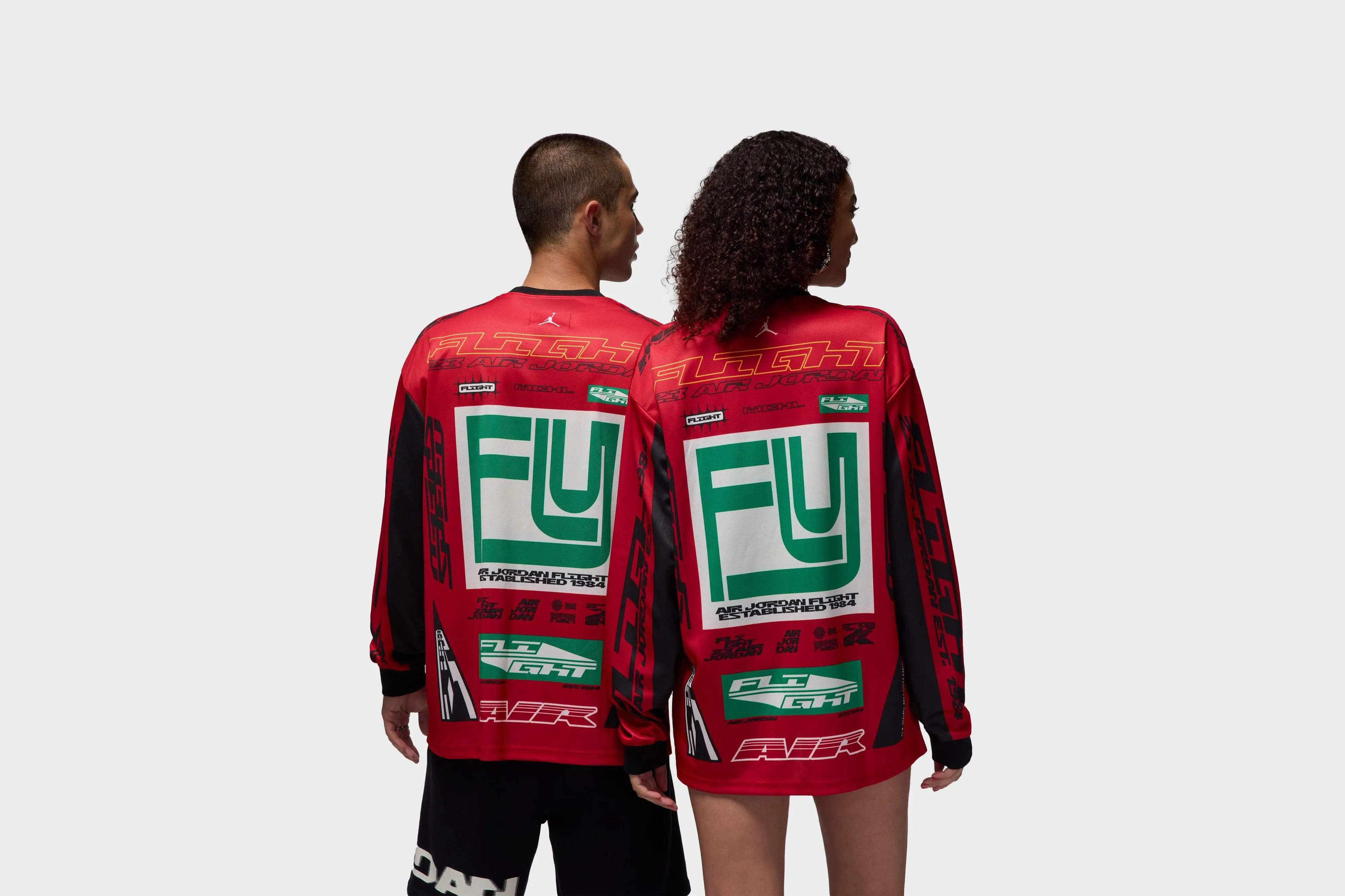 Clear Tone Easy Breath Jordan MVP Printed L/S Shirt (Red/Lucky Green/Black)