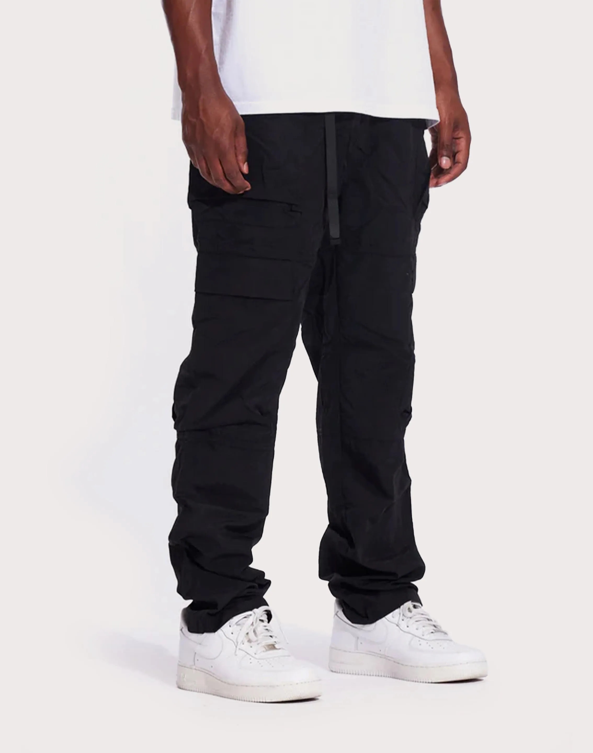 THE LEVERAGE Basic Nylon Cargo Pants EasyCareMaterial