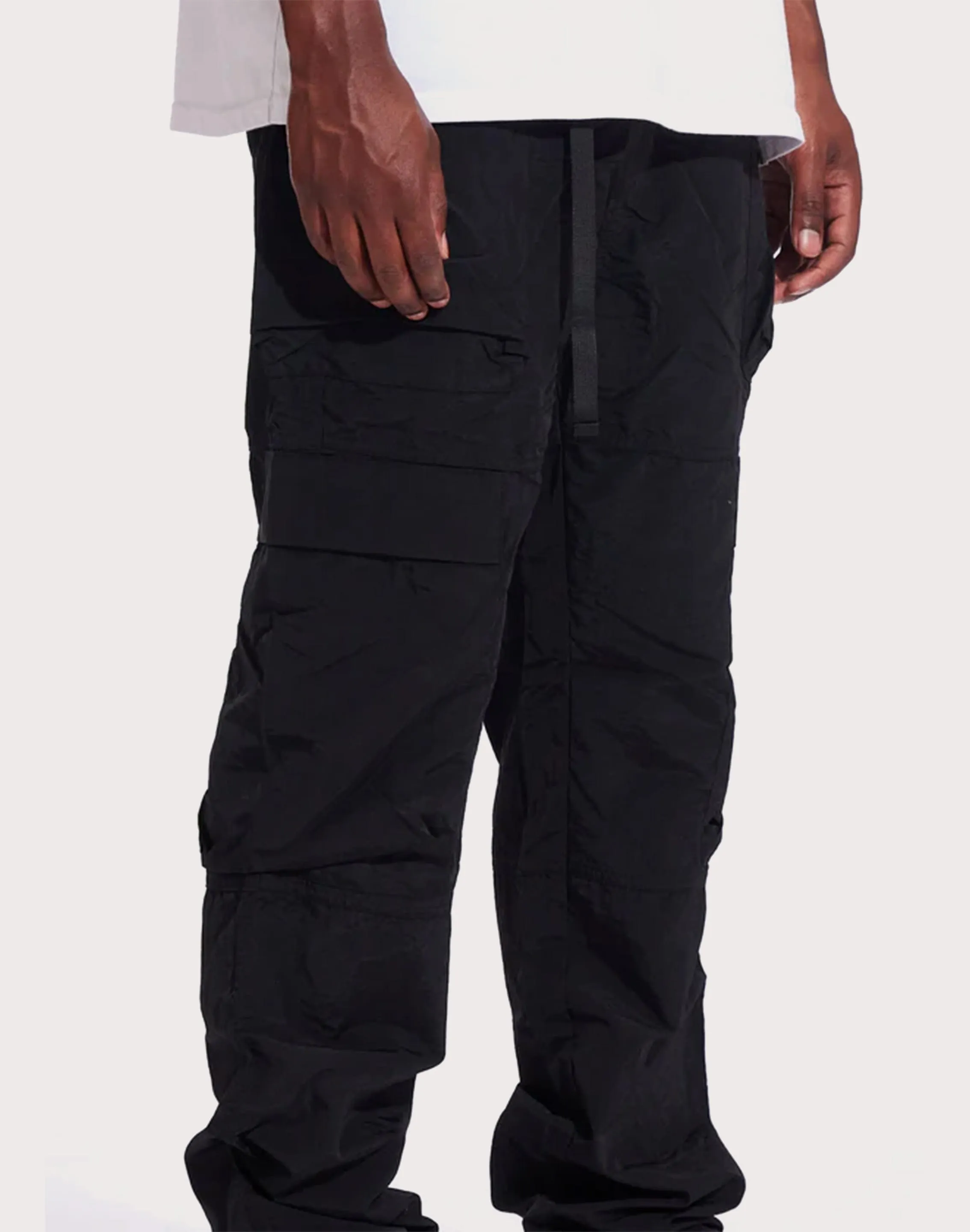 THE LEVERAGE Basic Nylon Cargo Pants MoistureManagementSystem Windproof Fabric