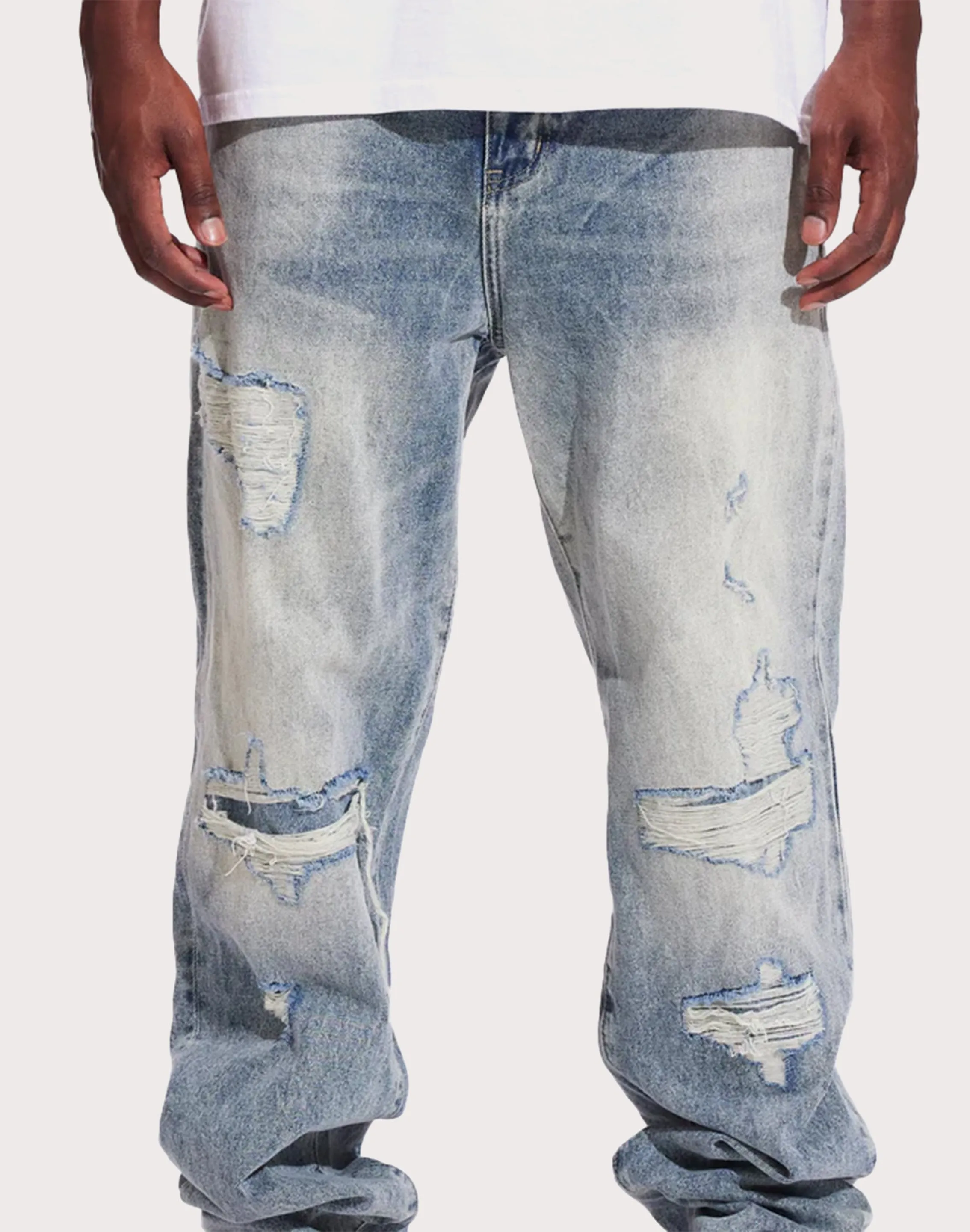 Matte Tone American Ease THE LEVERAGE Crysp Denim Pacific Slim Straight Jeans