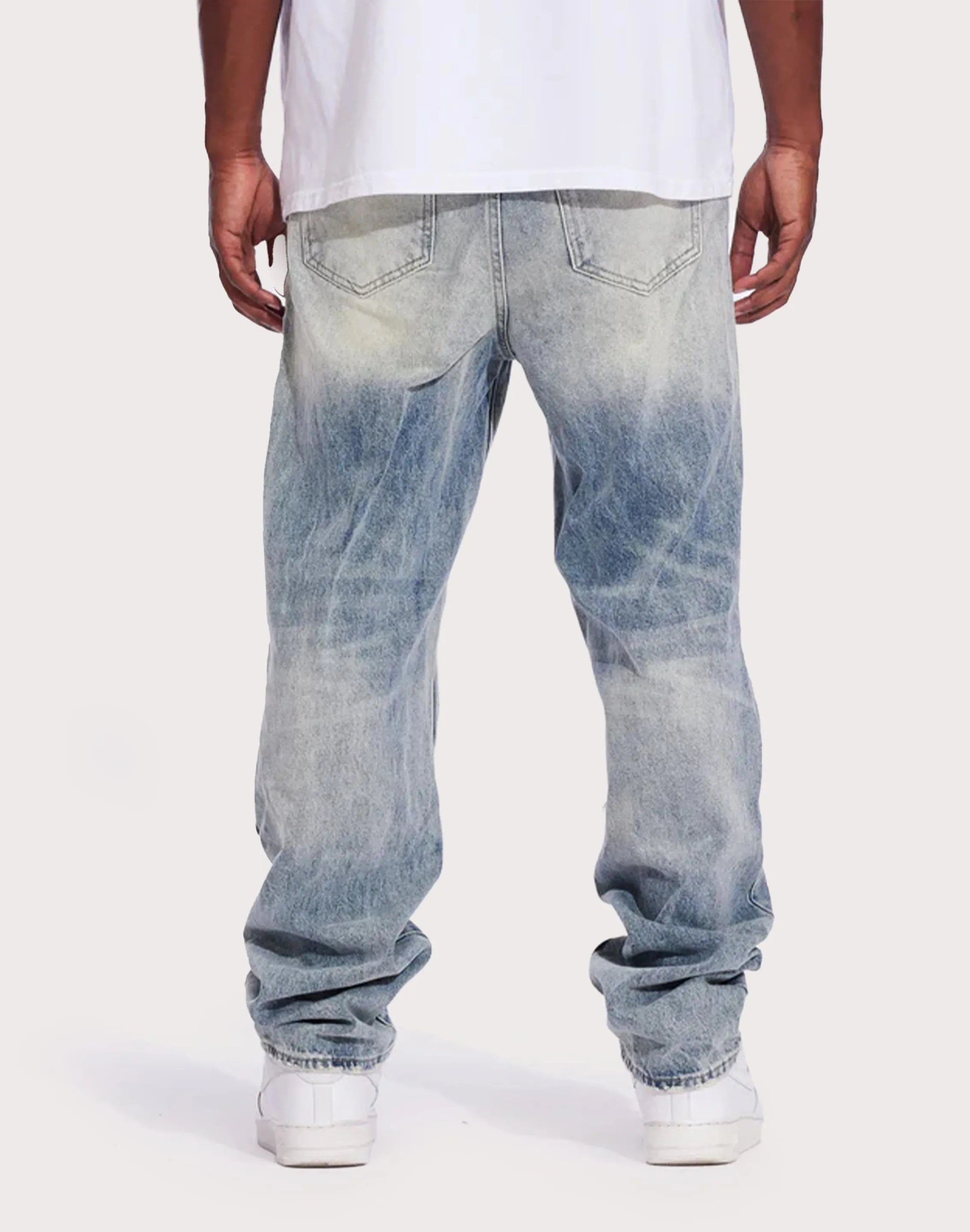 SlipResistantHem Mind Glow THE LEVERAGE Crysp Denim Pacific Slim Straight Jeans