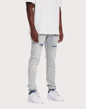 THE LEVERAGE Denim Atlantic Slim Fit Denim Jeans MultiPocketDesign