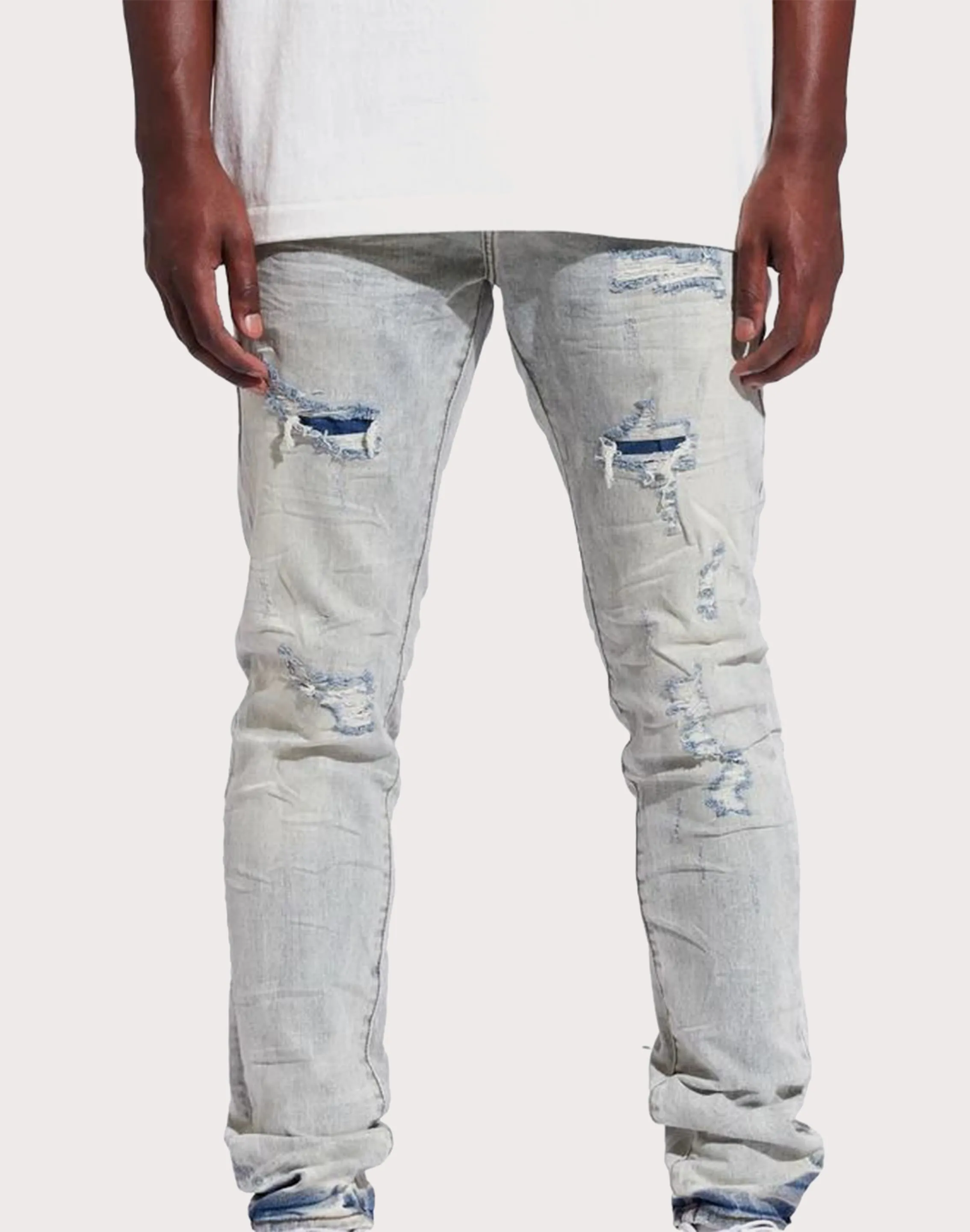 StainlessZippers THE LEVERAGE Denim Atlantic Slim Fit Denim Jeans
