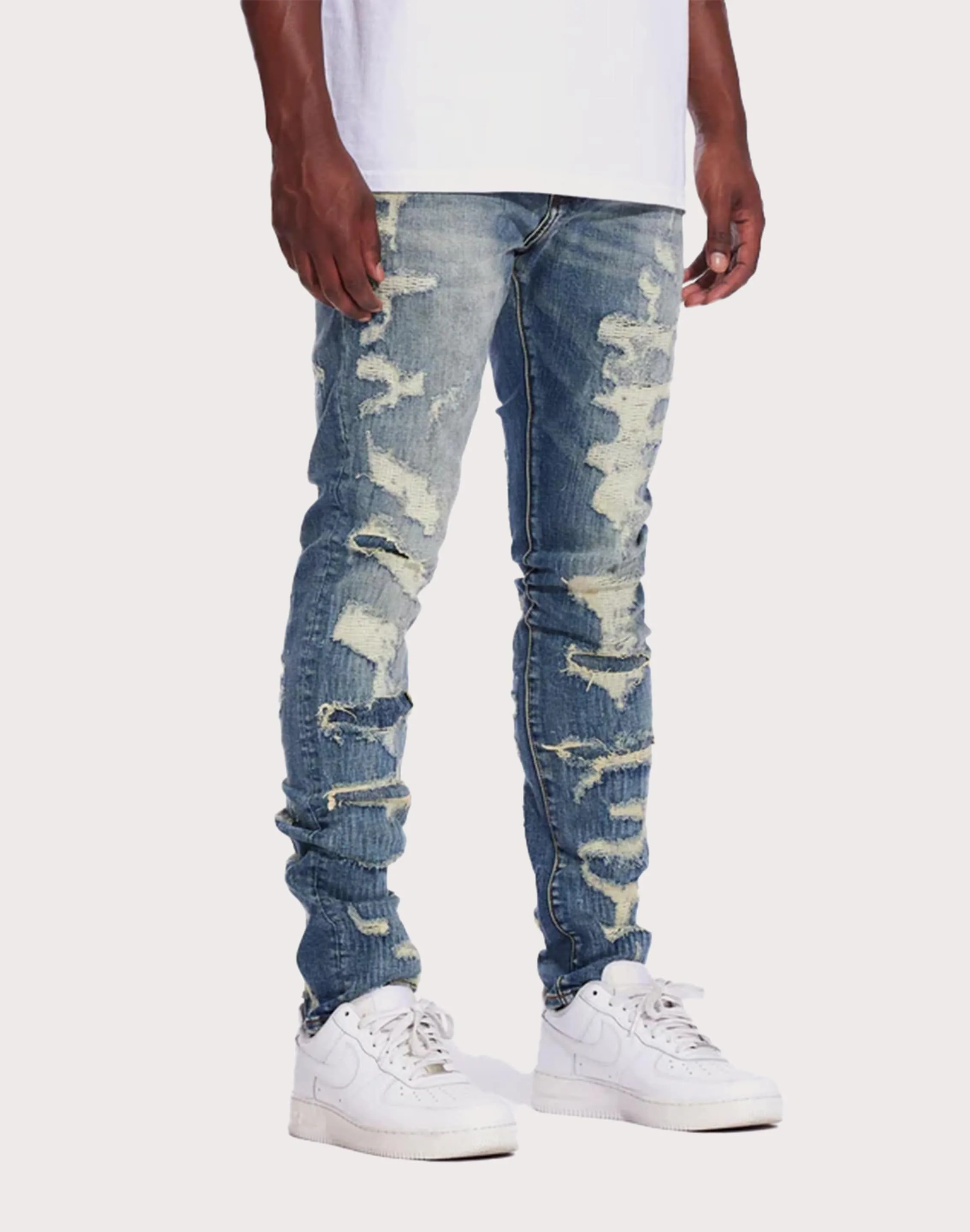 Japan Neat THE LEVERAGE Patrick Slim Vintage Wash Jeans