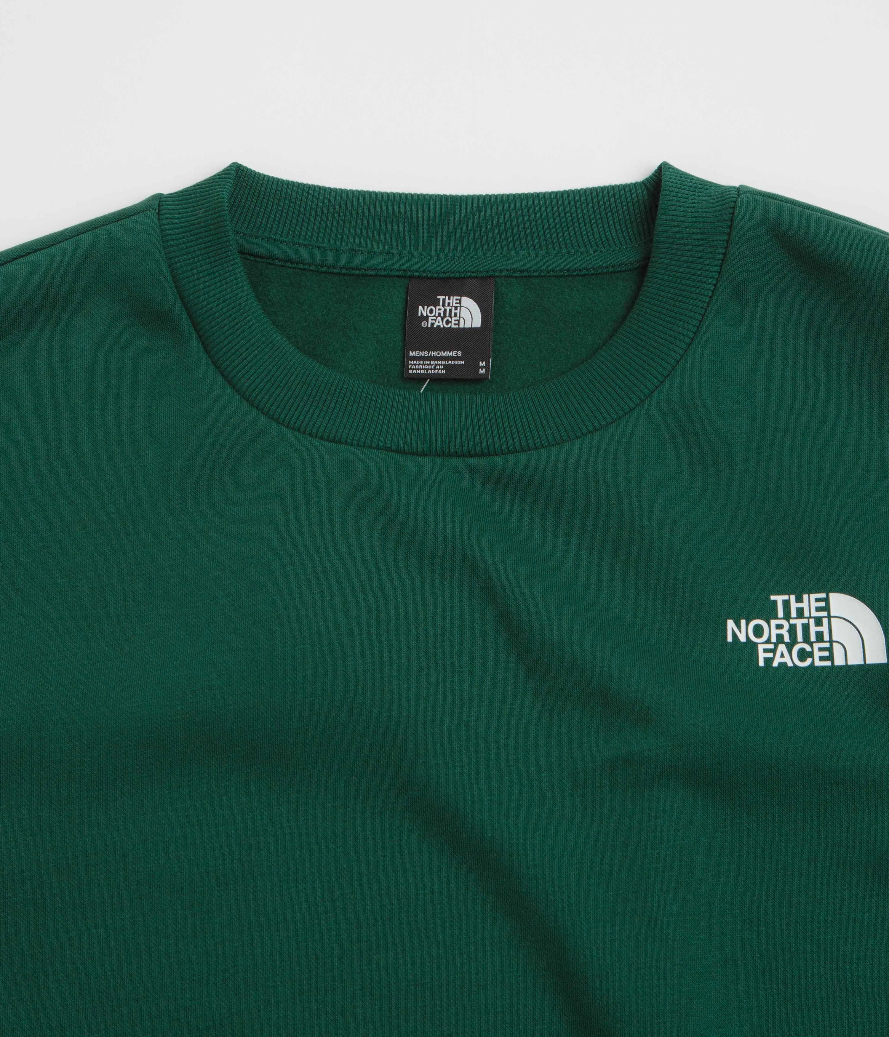 neon colors The North Face Simple Dome Crewneck Sweatshirt - Hunter Green