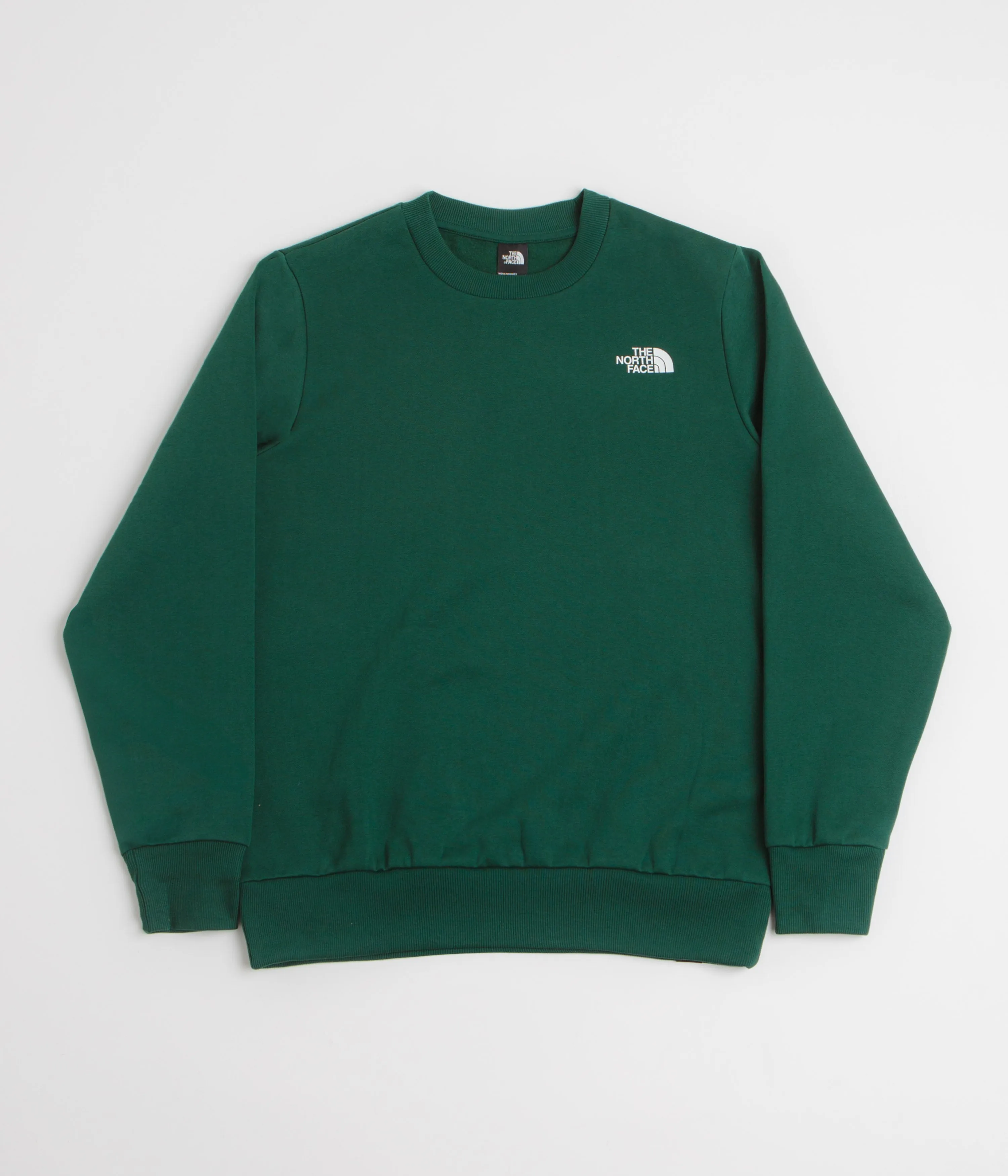 The North Face Simple Dome Crewneck Sweatshirt - Hunter Green Cuffed Sleeves Street Style