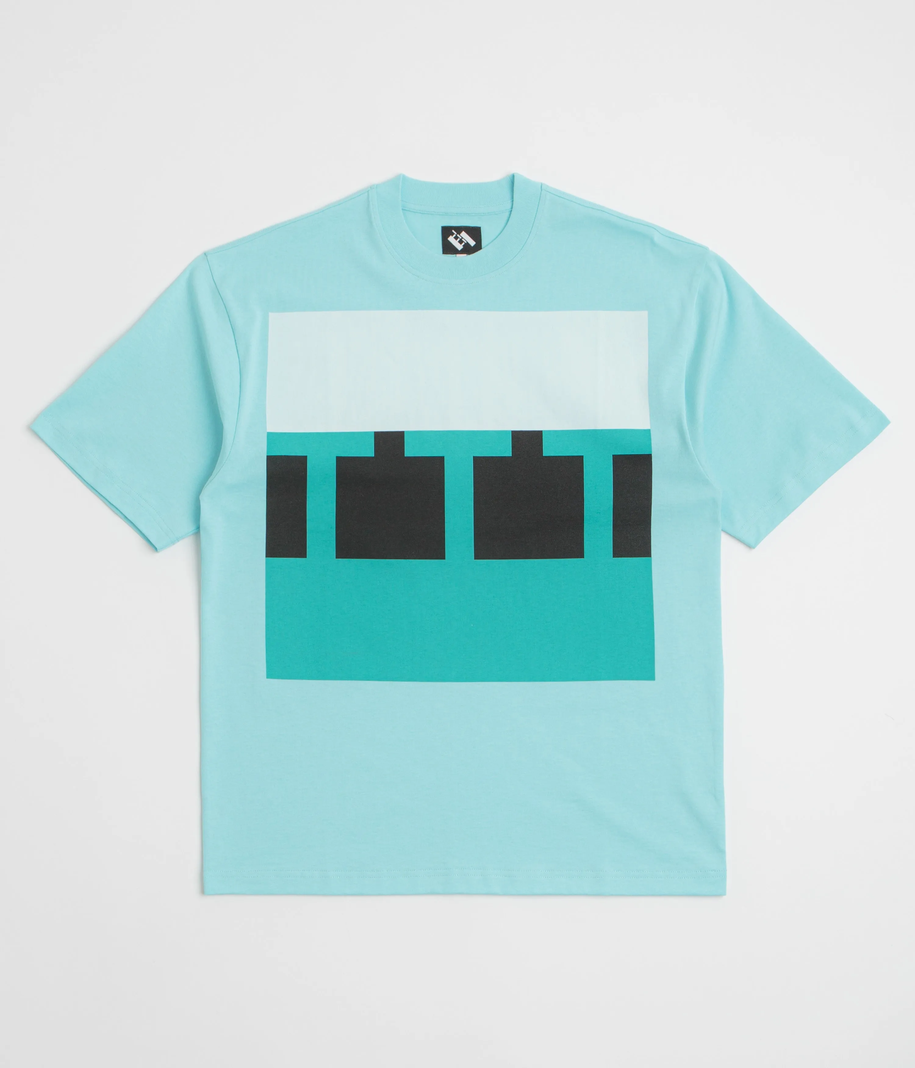 Best-selling The Trilogy Tapes Block T-Shirt - Blue / Blue