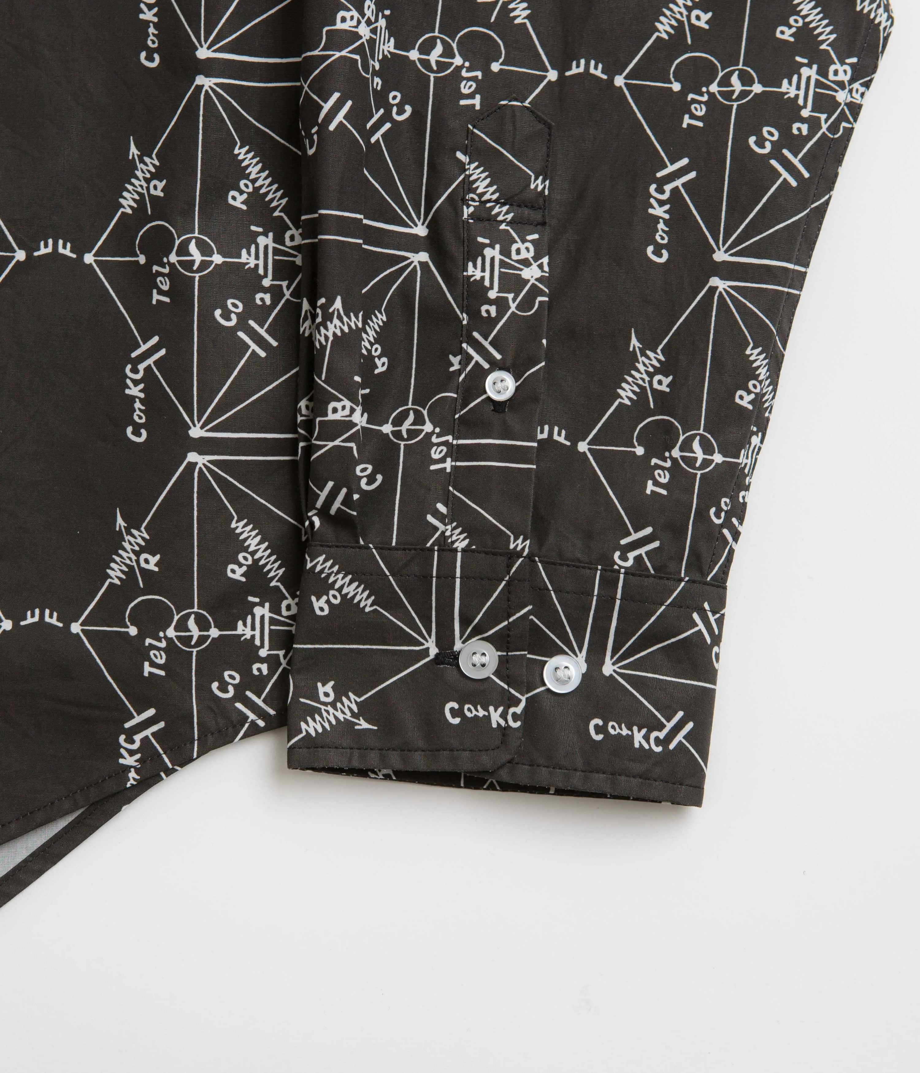 The Trilogy Tapes Envelopes All Over Print Shirt - Black UV Protective Coating