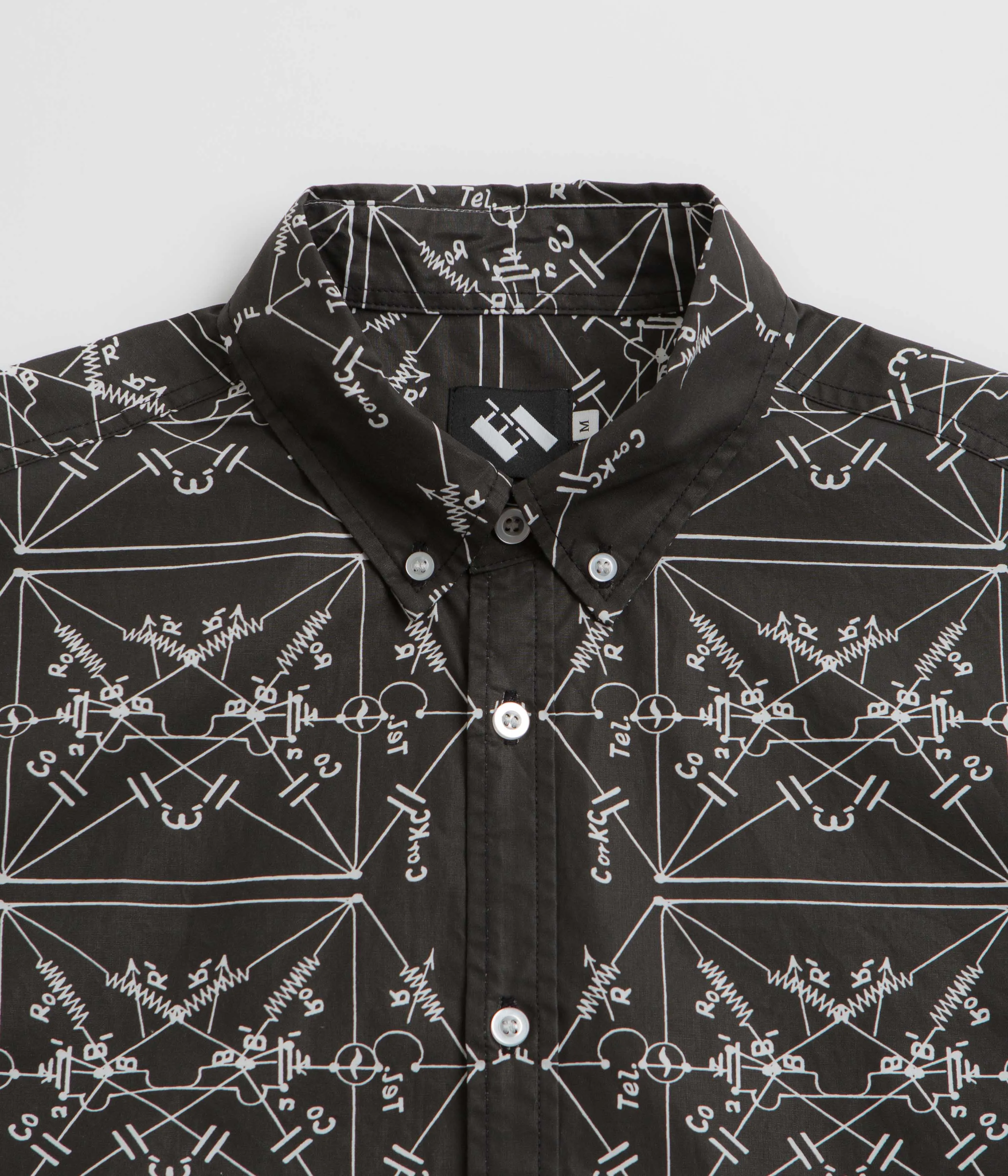 The Trilogy Tapes Envelopes All Over Print Shirt - Black Runway Inspired