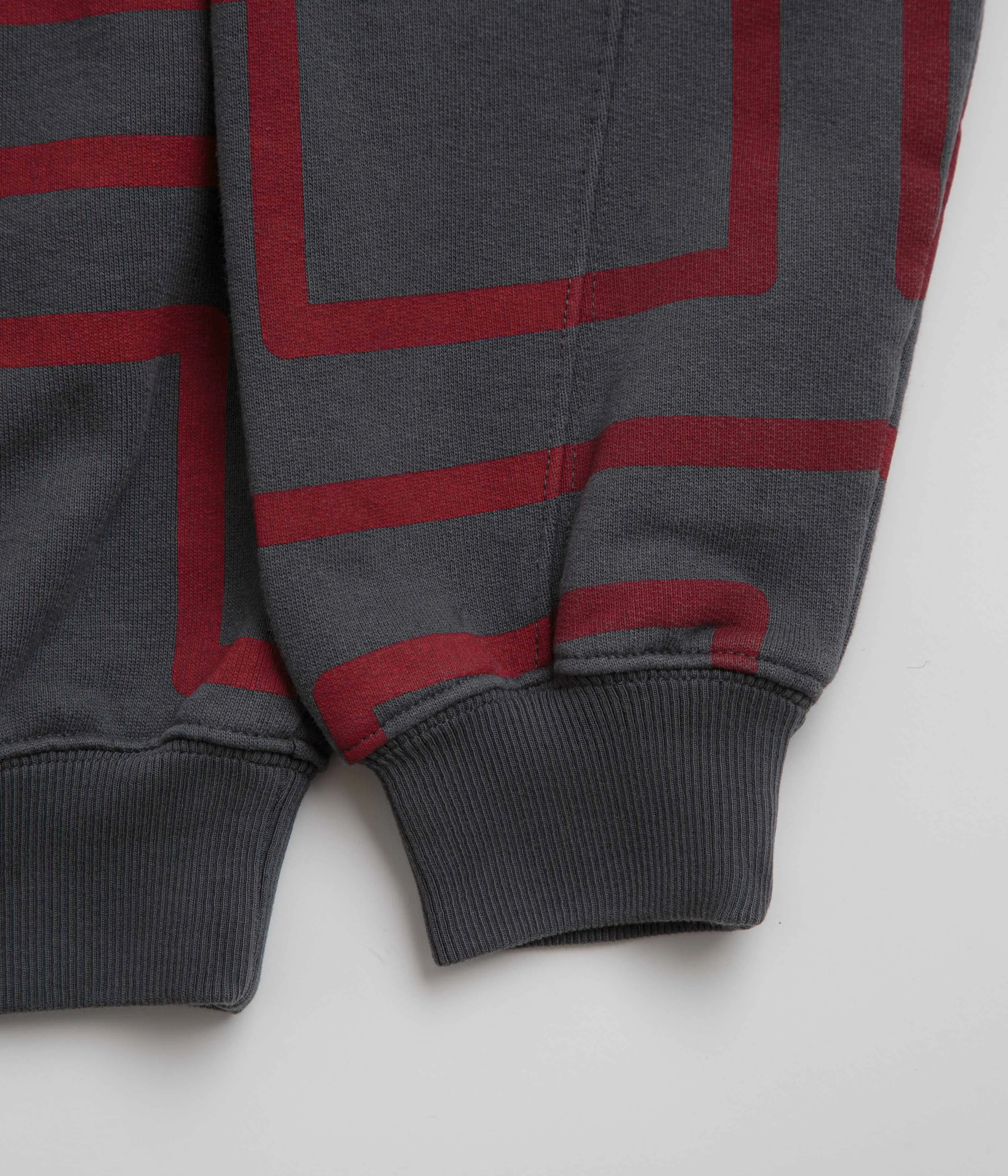 The Trilogy Tapes Over Dye Pulse Crewneck Sweatshirt - Black / Red product ring elegance