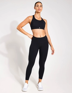 The 7/8 Power Leggings Set - Black Gym Look Quick Dry For Kids