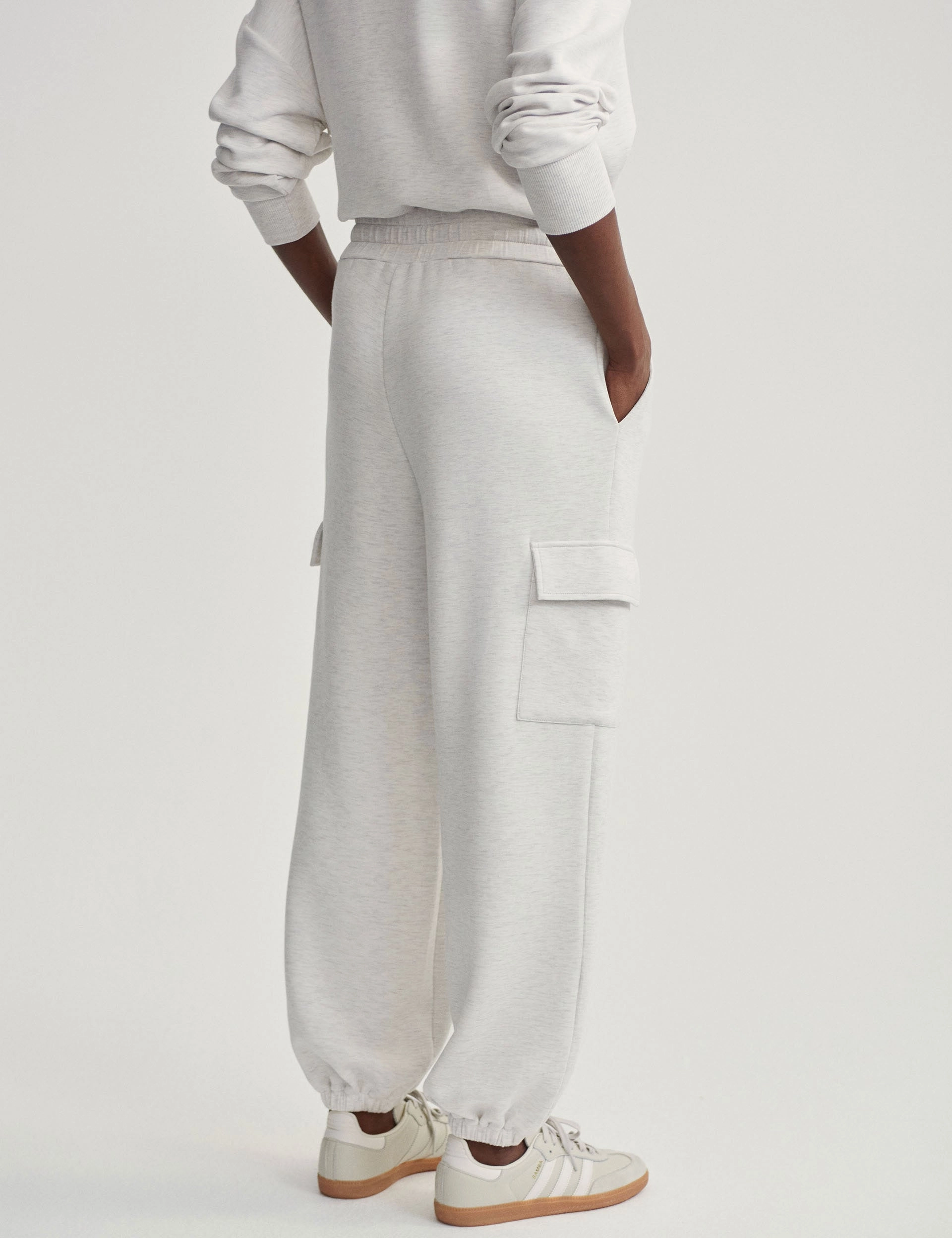 Sweat Wicking Waistband Quick Dry Material The Cargo Pant 27.5 - Ivory Marl