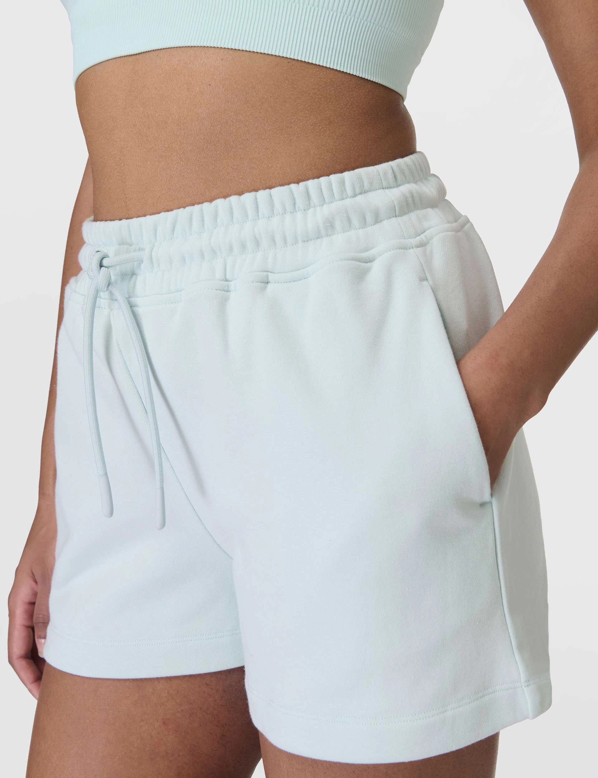 The Revive Shorts Set - Day Break Blue Elastic Waistband Design Tennis shorts