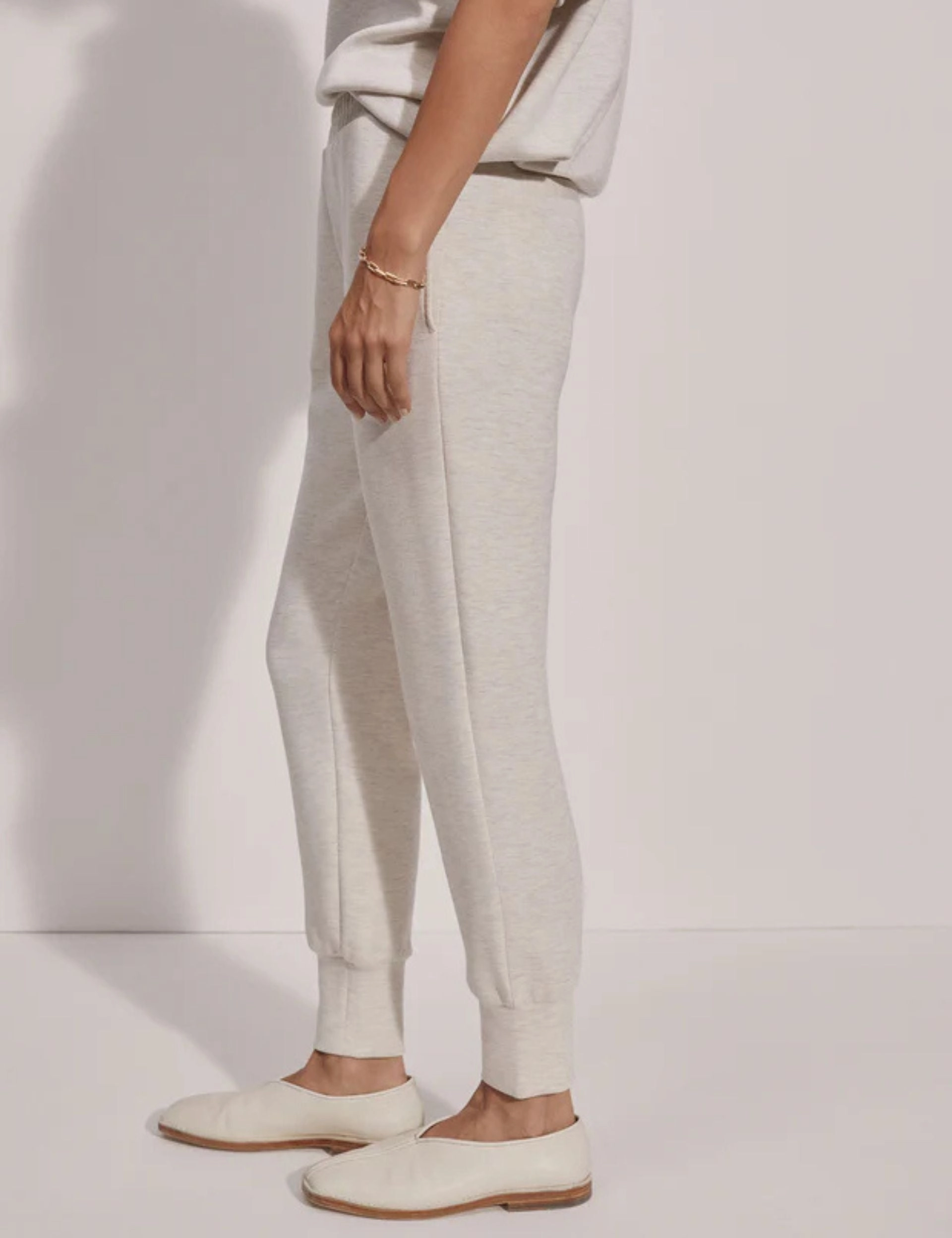 Elastic Free Fit Elastic Free Cuff Options The Slim Cuff Pant 27.5" - Ivory Marl