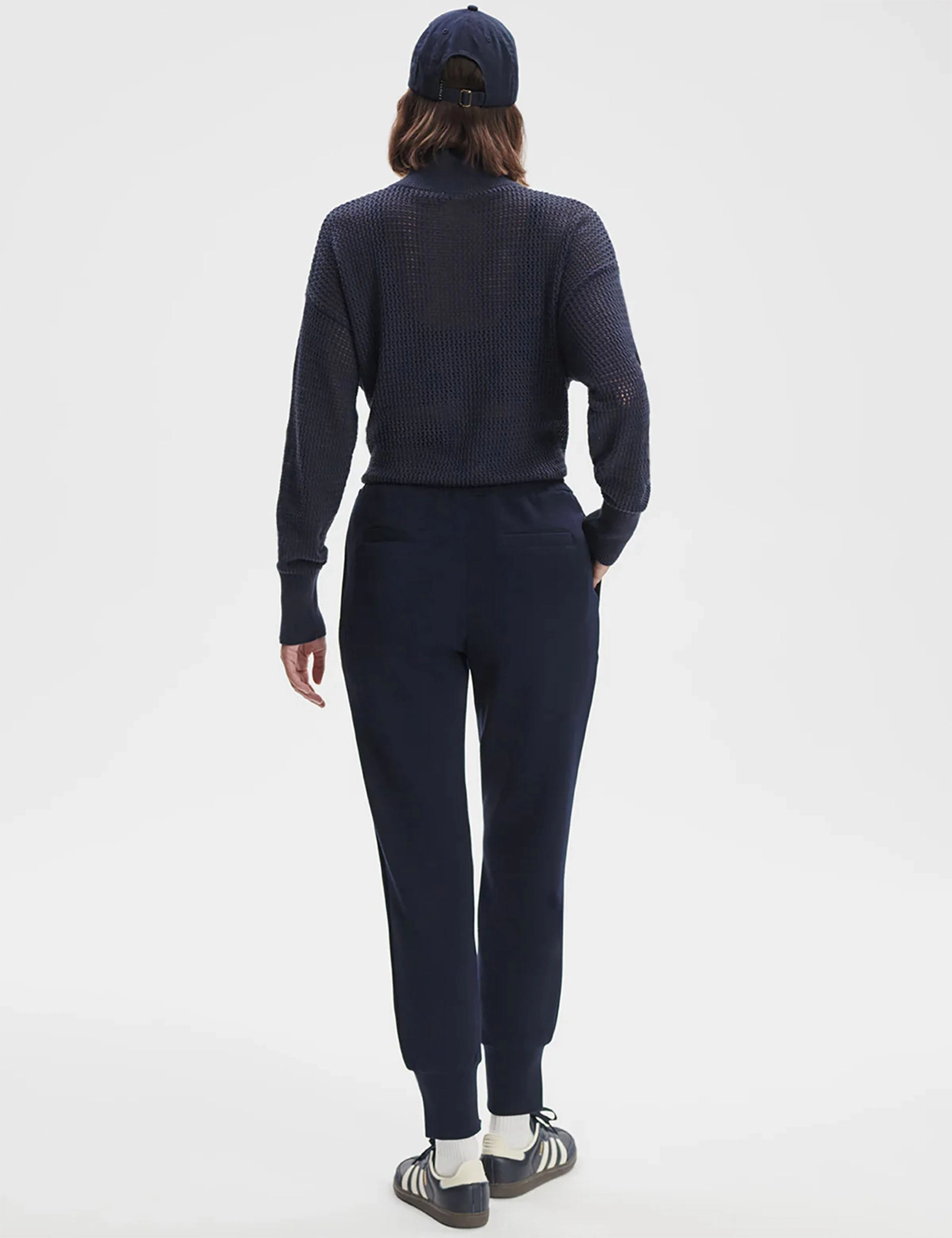 The Slim Cuff Pant 27.5" - Navy Lightweight Performance Anti Static Material