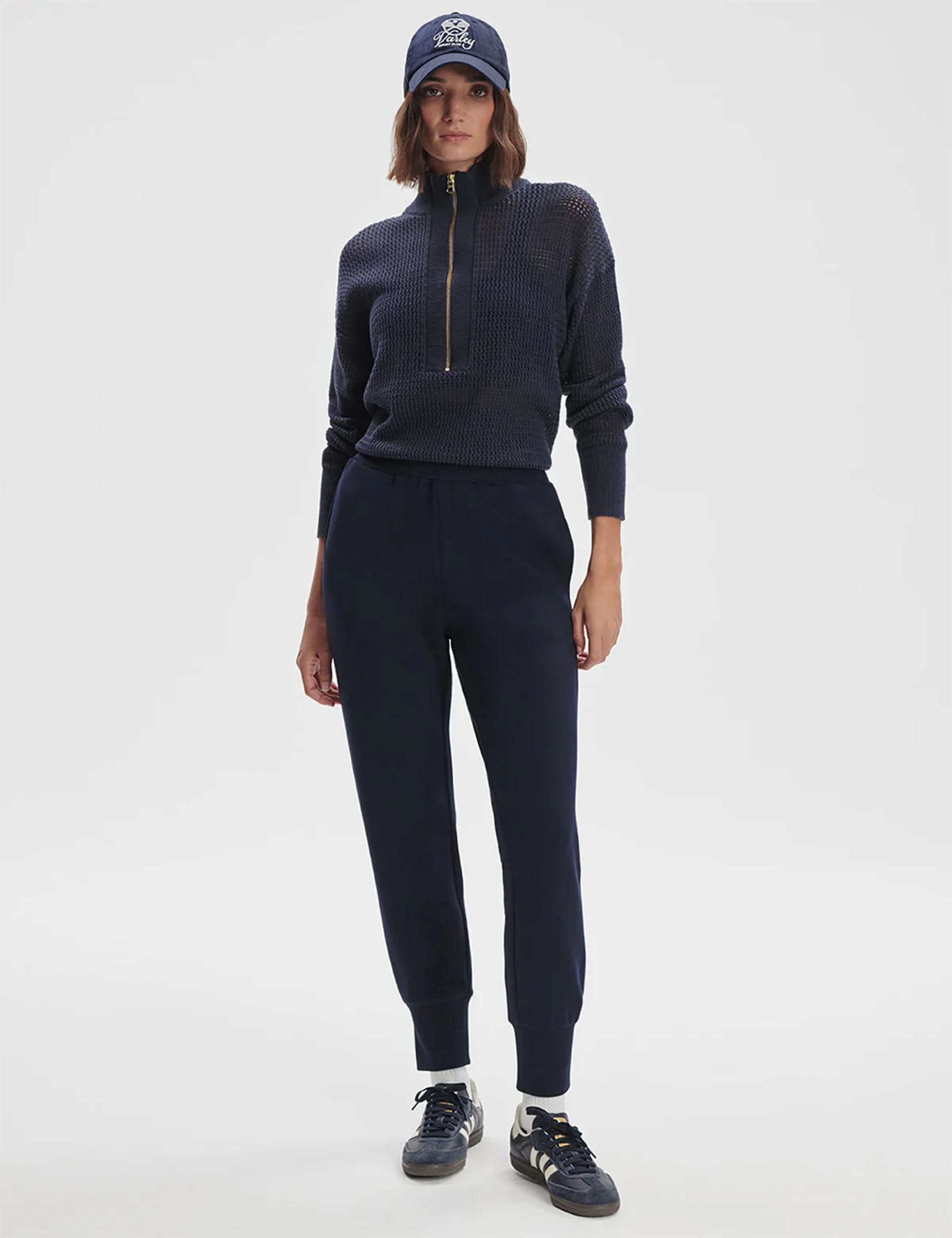 Flexible Articulated Knees Flex Dry Technology The Slim Cuff Pant 27.5" - Navy