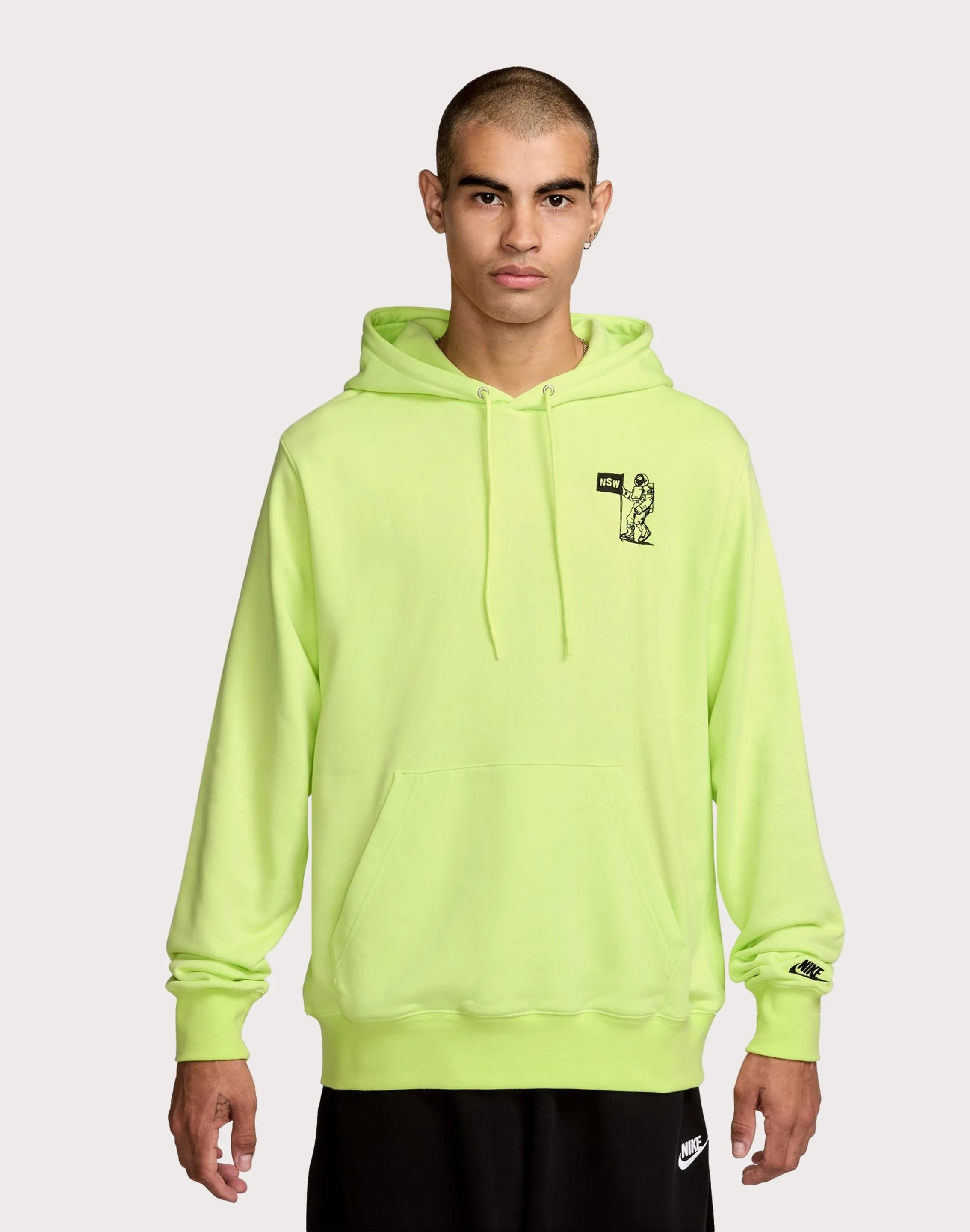 Nike Club French Terry Pullover Fleece Hoodie Glow Core