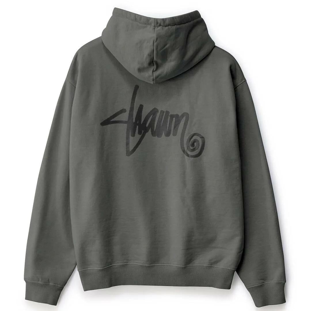 S/Double - Shawn Script Hoodie Steel Grey Mountain Wear Coastal Style
