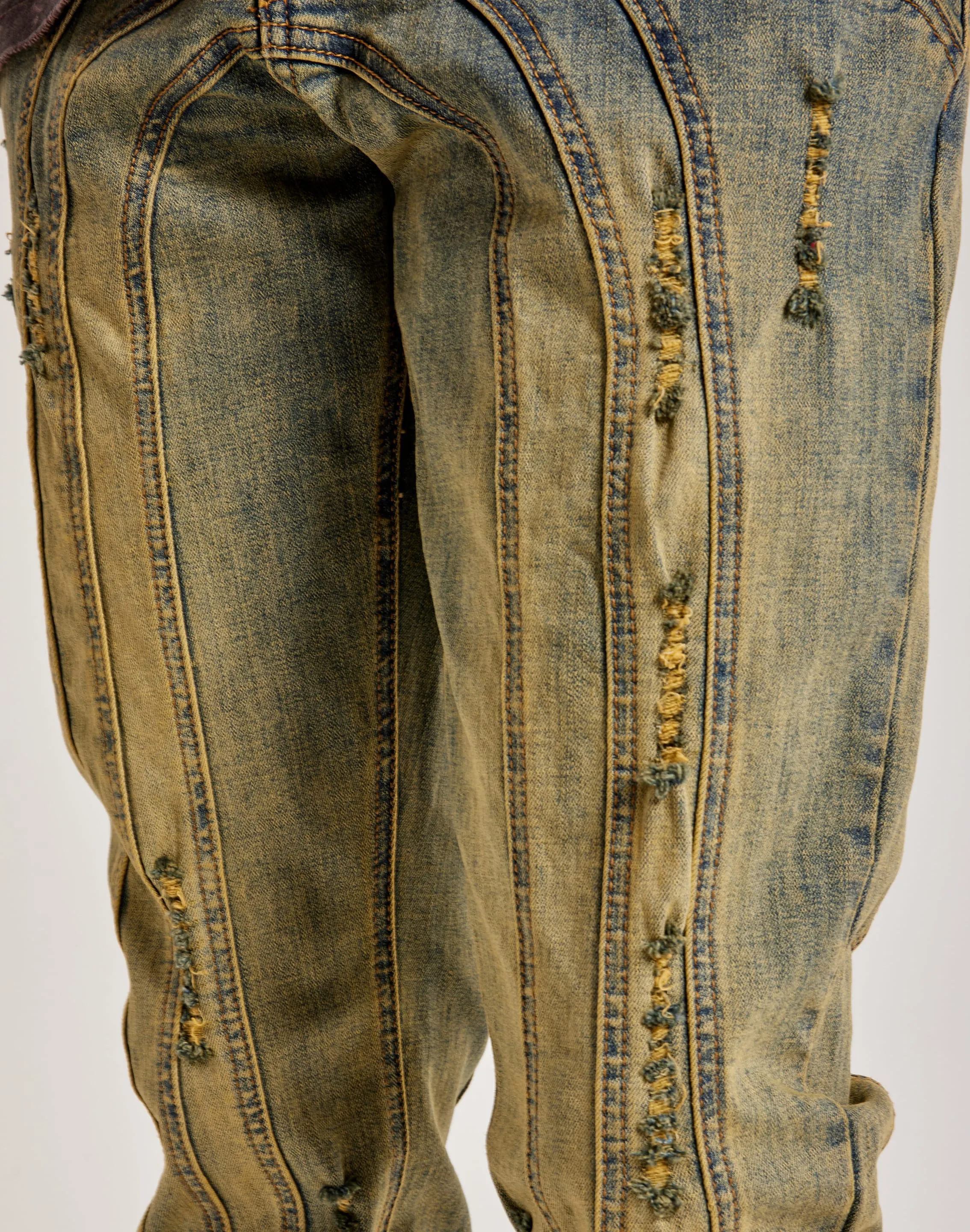SustainableYarnBlend Stretchable Fabric Kilogram Centric Moto Stacked Flare Jeans