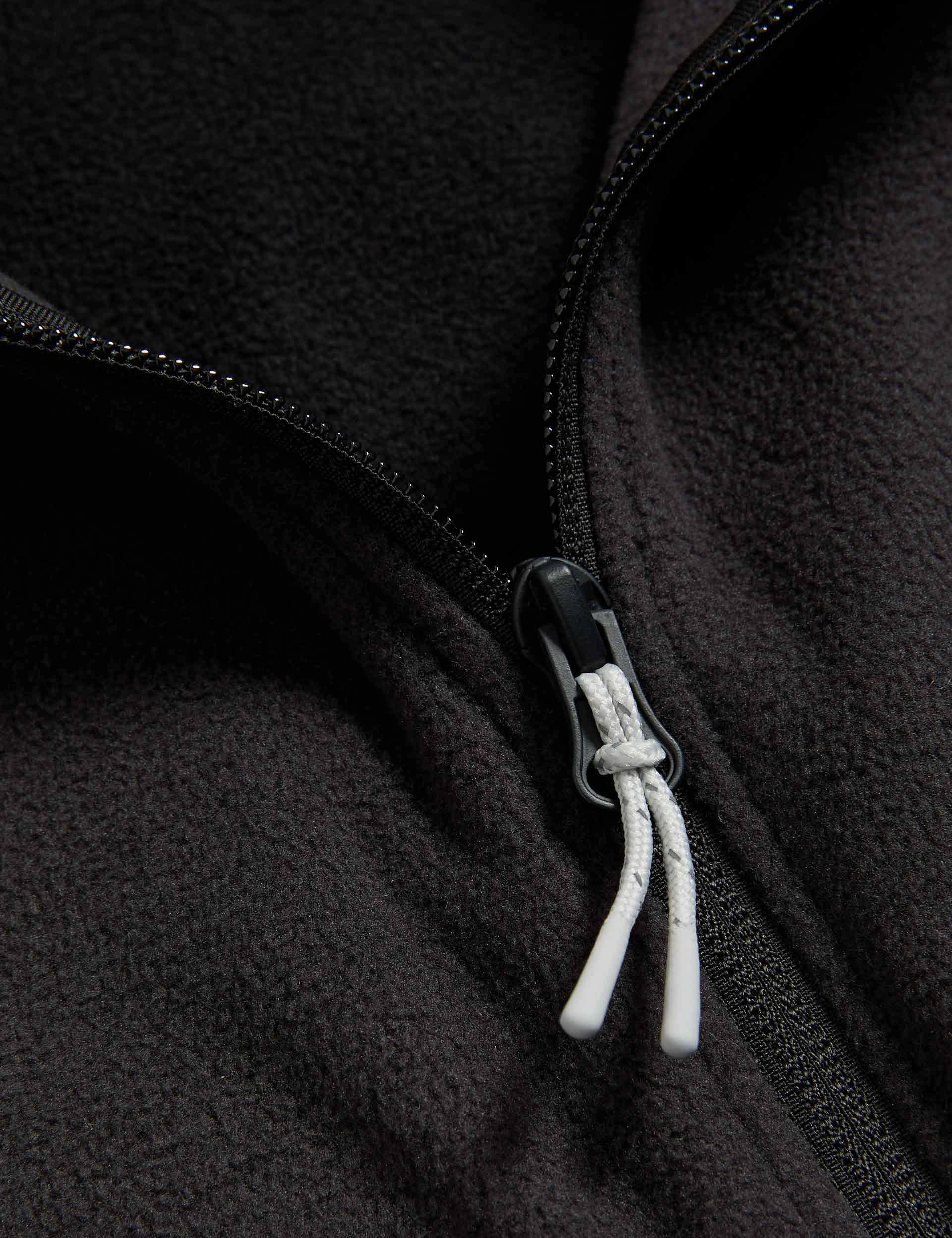Thermal Half Zip Colour Block Fleece - Carbon Anti Pilling Texture