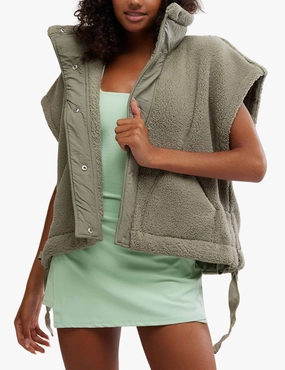 Tear Resistant Panels Scout It Out Fleece Vest - Sage Stone