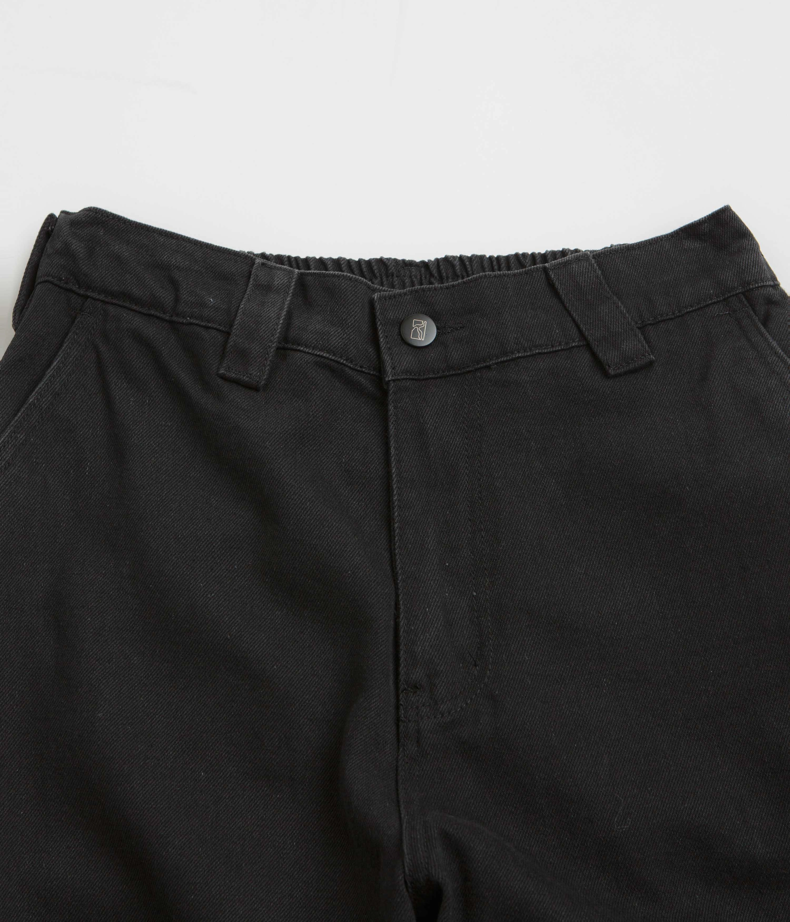 Poetic Collective Denim Sculptor Pants - Black Frayed hem