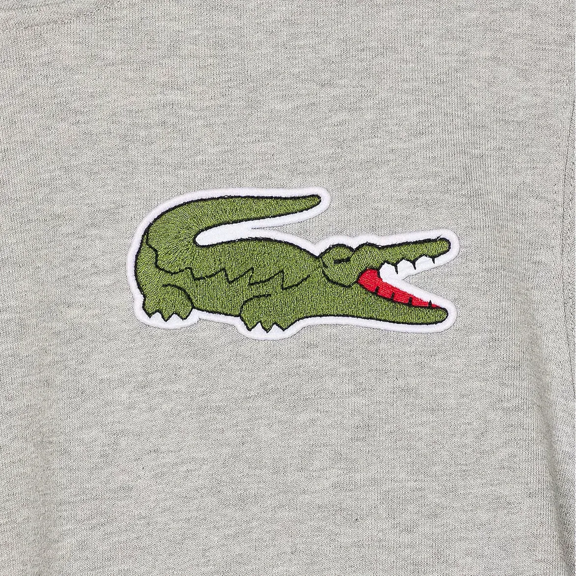 AntiPilling CDG X LACOSTE CROC HOODIE - GREY