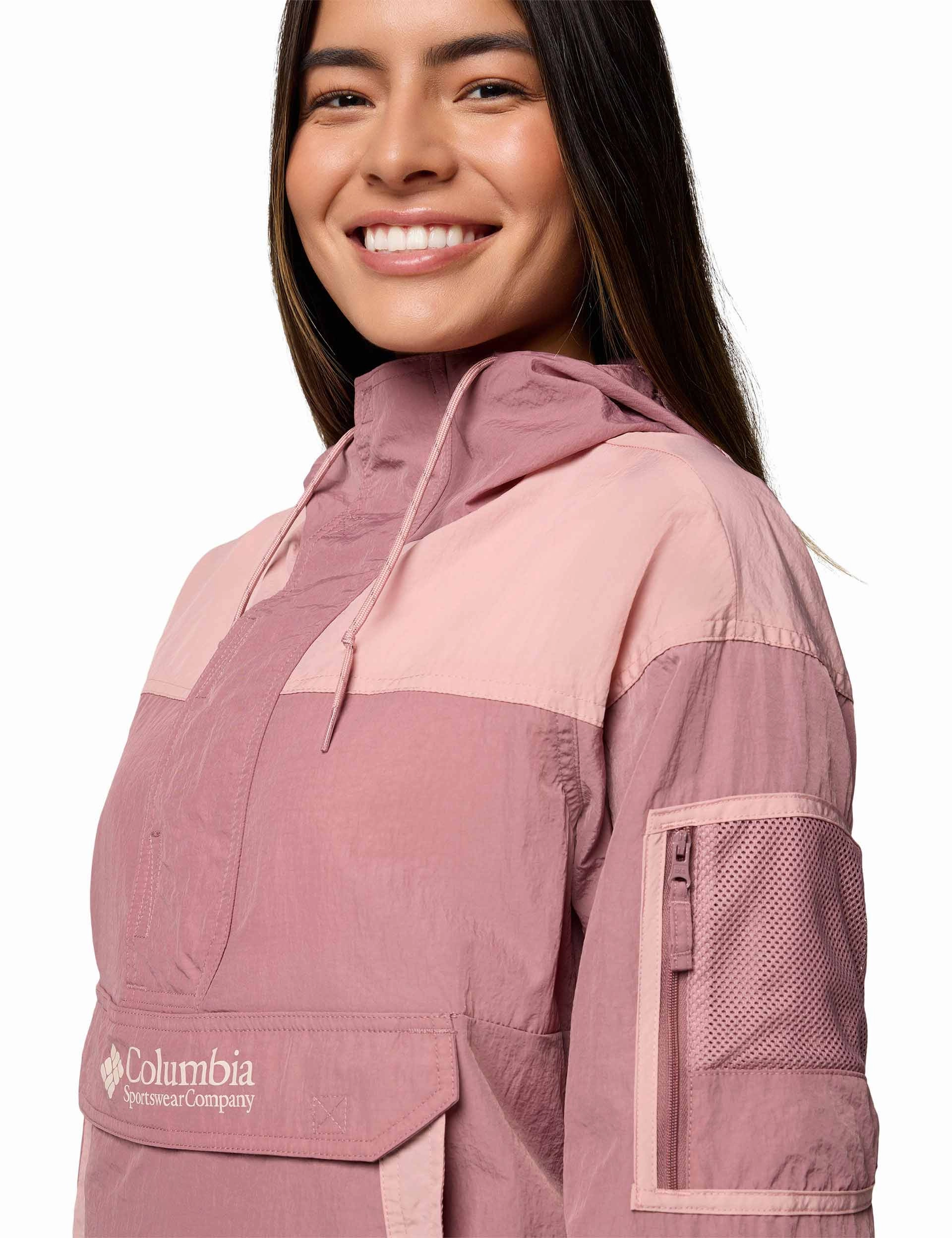 Challenger II Windbreaker - Fig/Eraser Pink ShrinkResistantFabric Weekend Ready Look