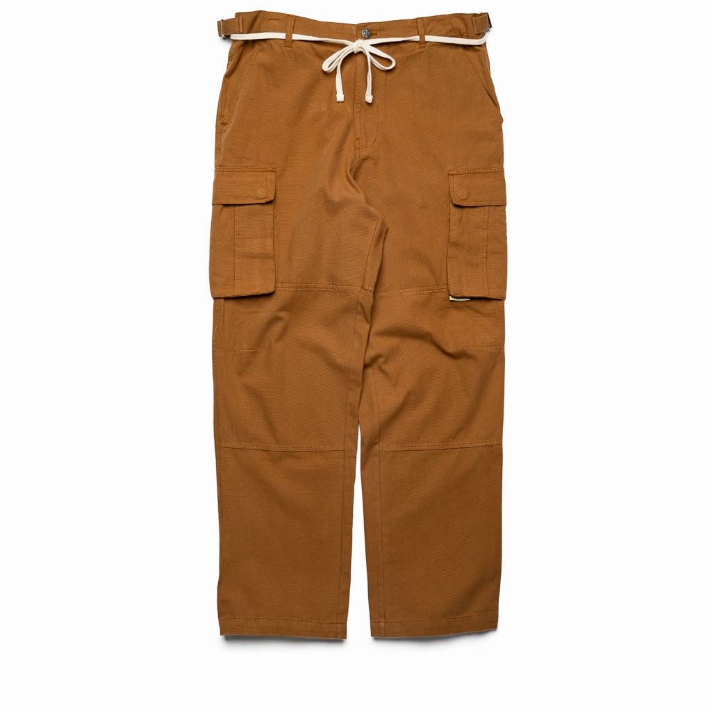 ShockAbsorbent Padding mesh ventilation Supervsn Canvas Cargo Pant - Khaki
