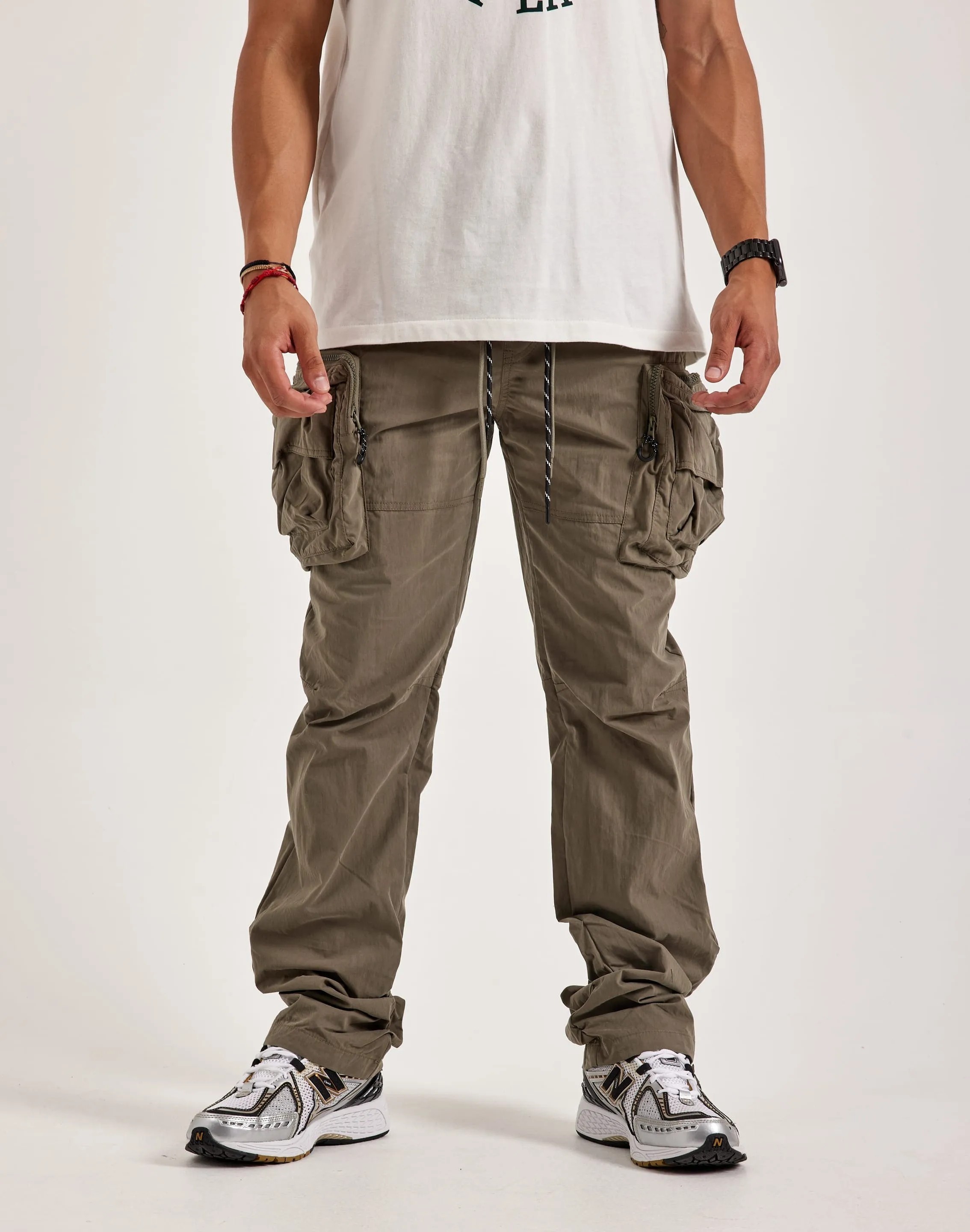 Smoke Rise Utility Stacked Cargo Pants Breathable Lining