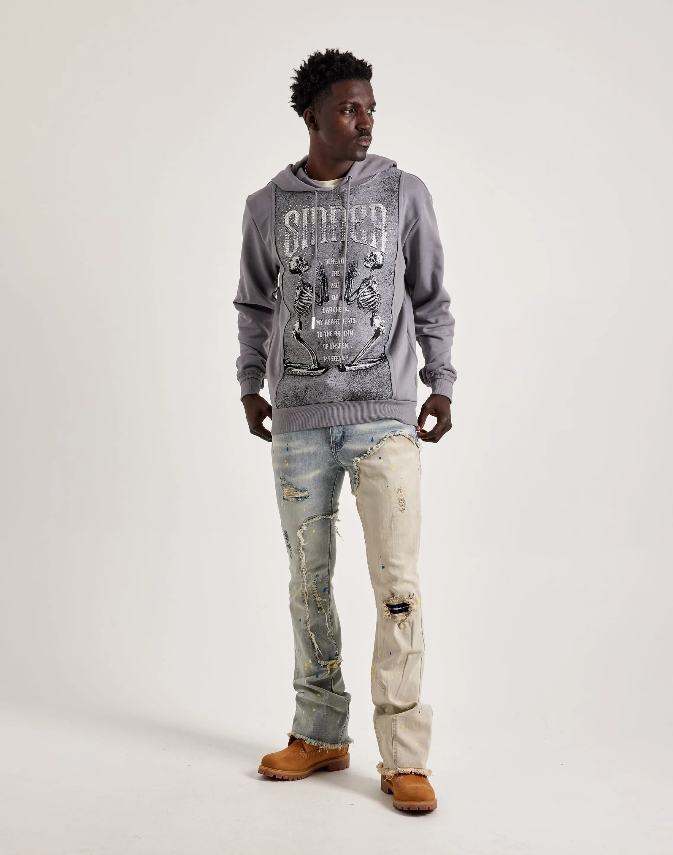 Majestik Sinner Tapestry Mix Hoodie pack light Colorfast Technology
