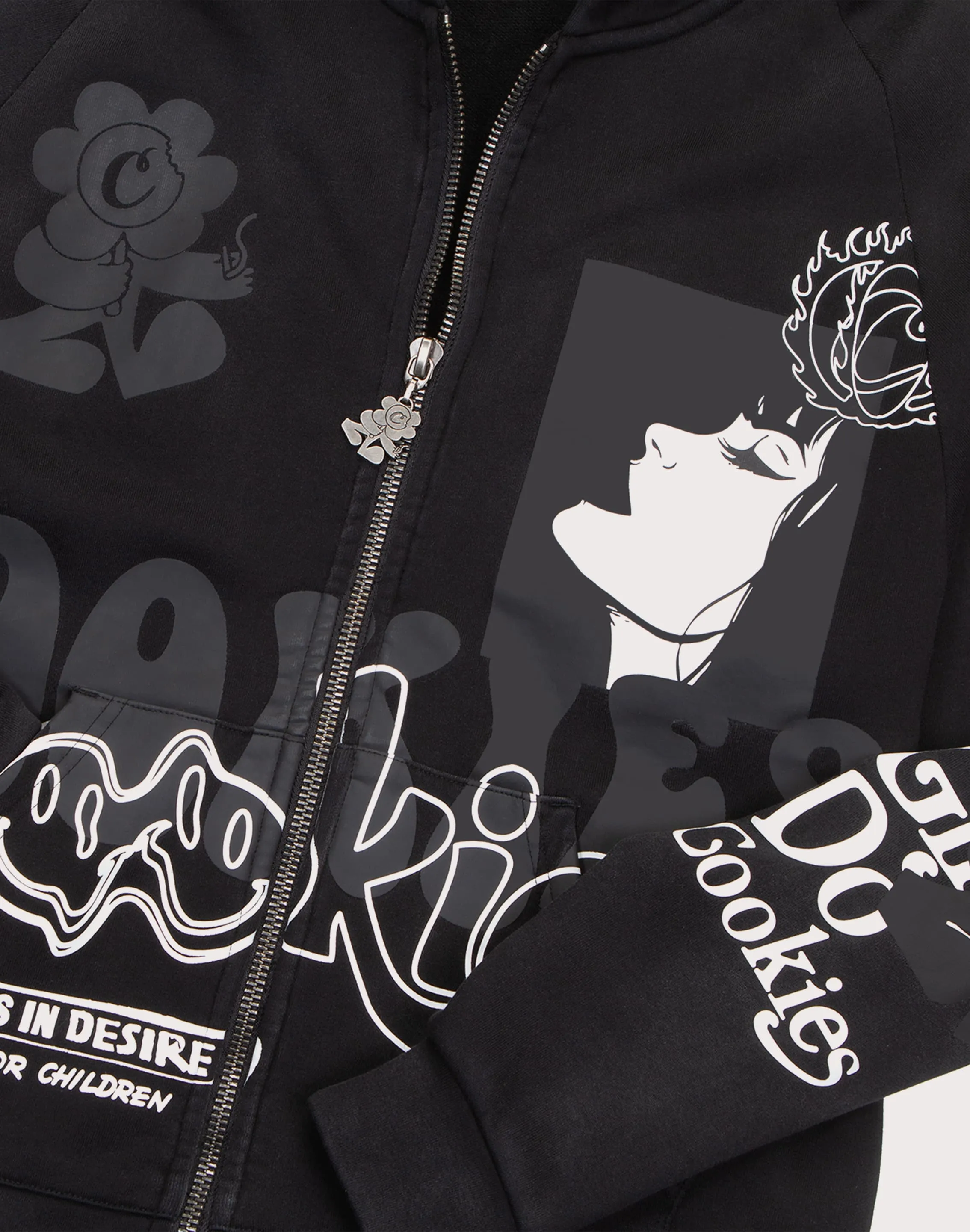 Cookies Sf Florist Full-Zip Fleece Hoodie Holiday Glow MinimalistStyle