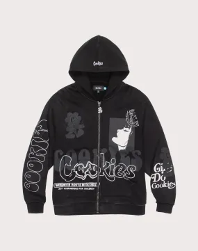 SnagProofMaterial Cookies Sf Florist Full-Zip Fleece Hoodie