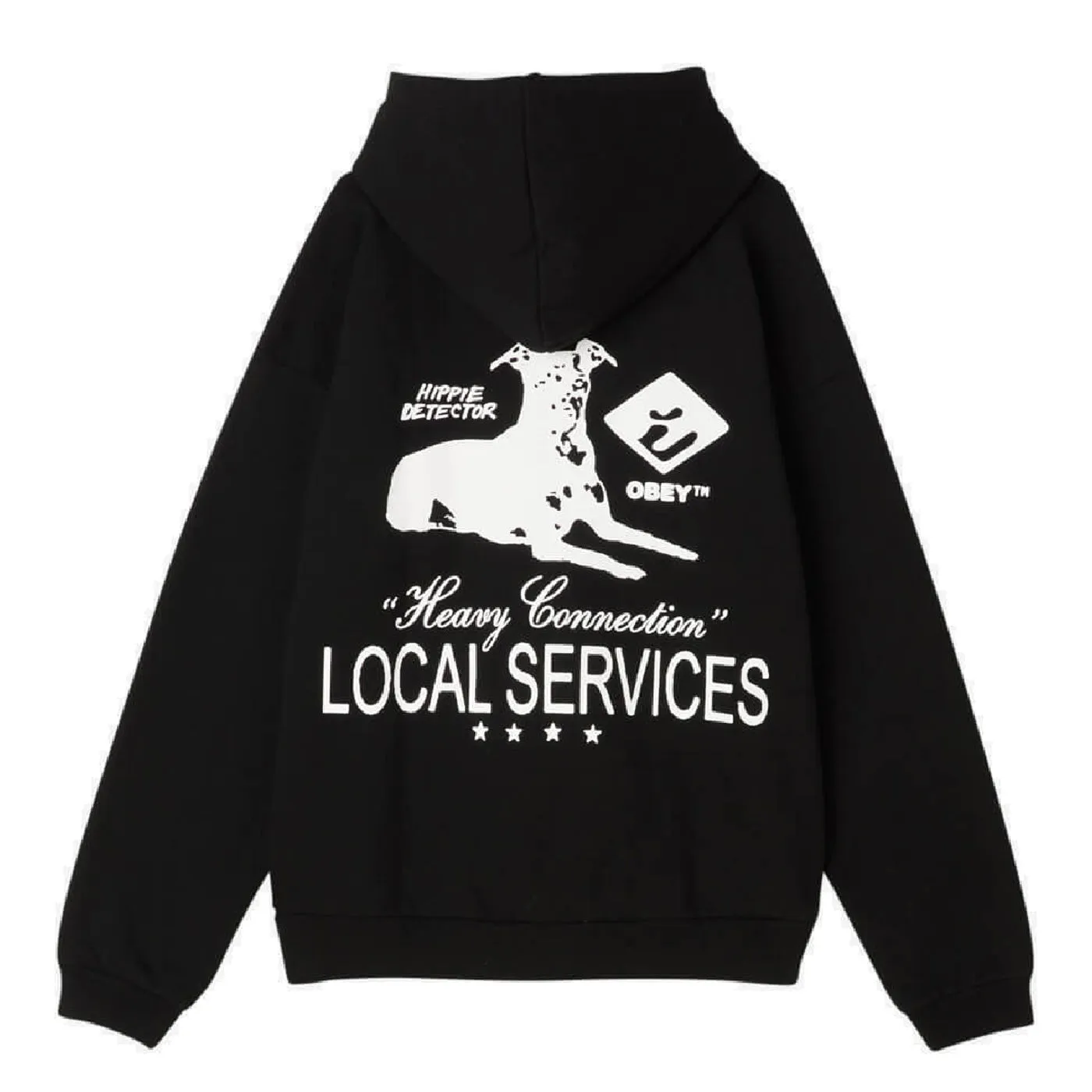 Obey Services Extra Heavy Hoodie - Black Fashion Feel