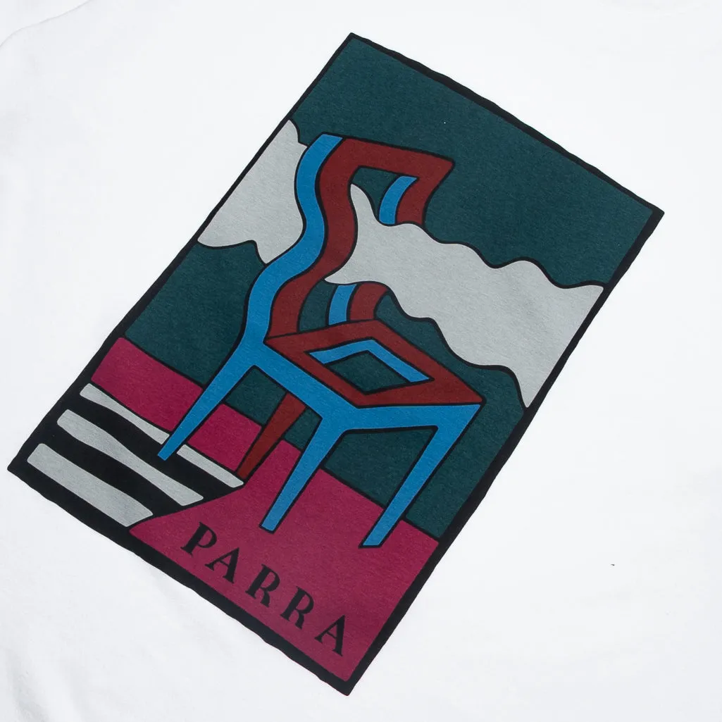 Striped style romper silhouette Parra Smoke Chair Tee - White