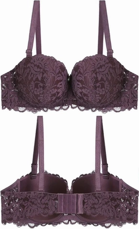 Polyester fabric Pilates practitioners Thin Cup Full Lace Bra