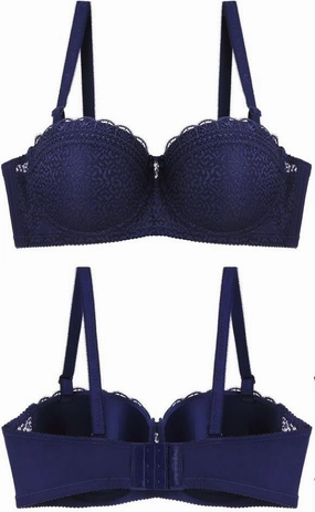 Thin Cup Textured Lace Bra Flat Seams