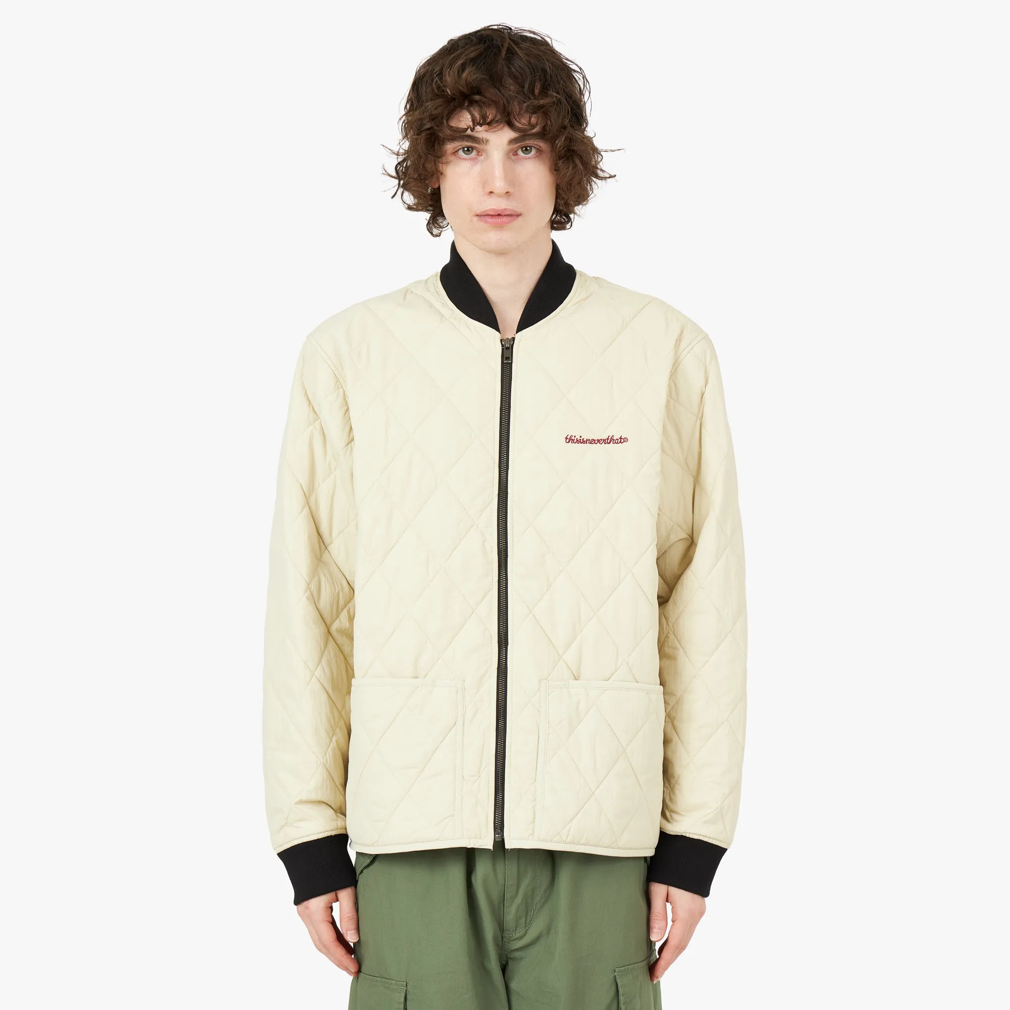 thisisneverthat Edelweiss Quilted Jacket / Stone Functional Look