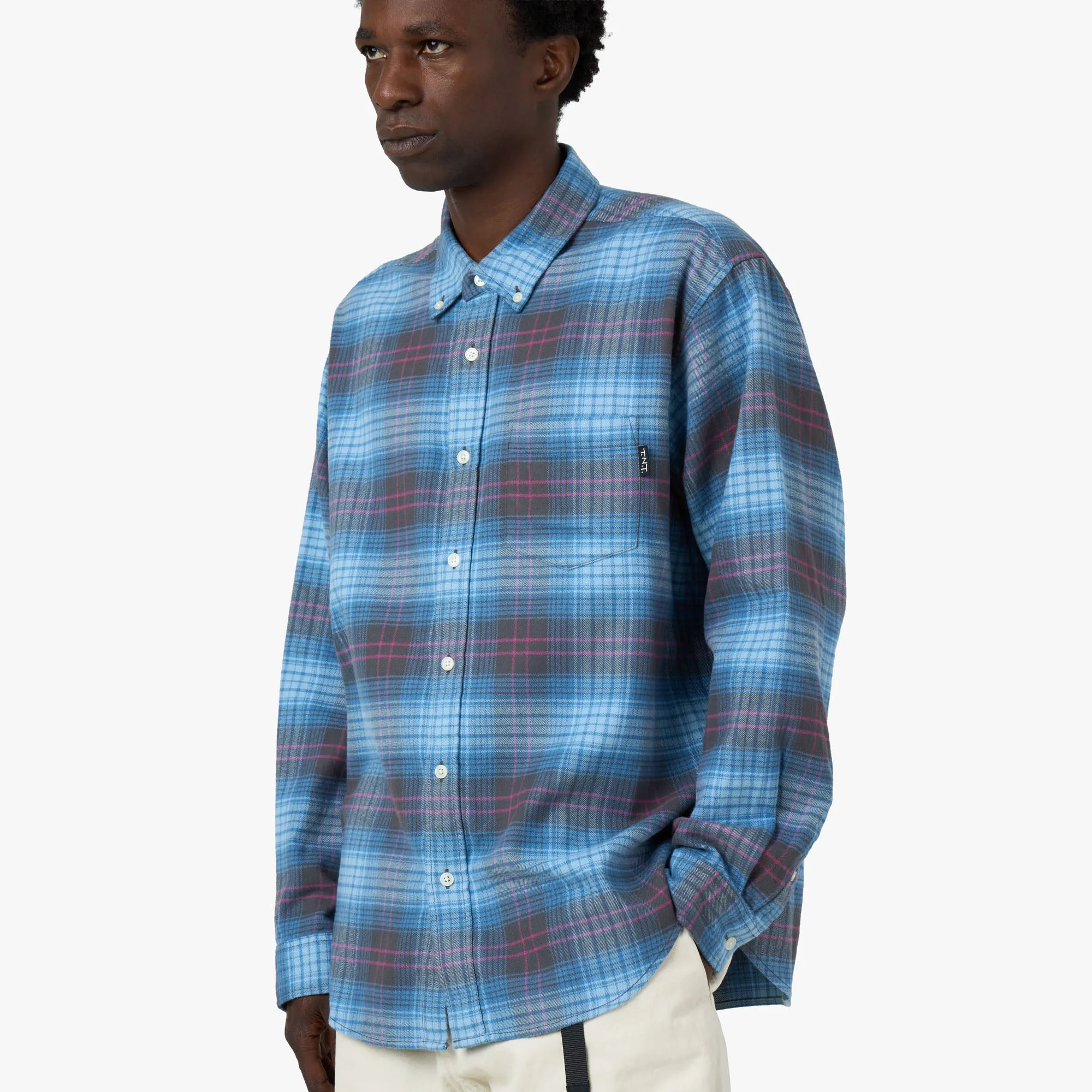 thisisneverthat Flannel Check Shirt Blue Casual Friday