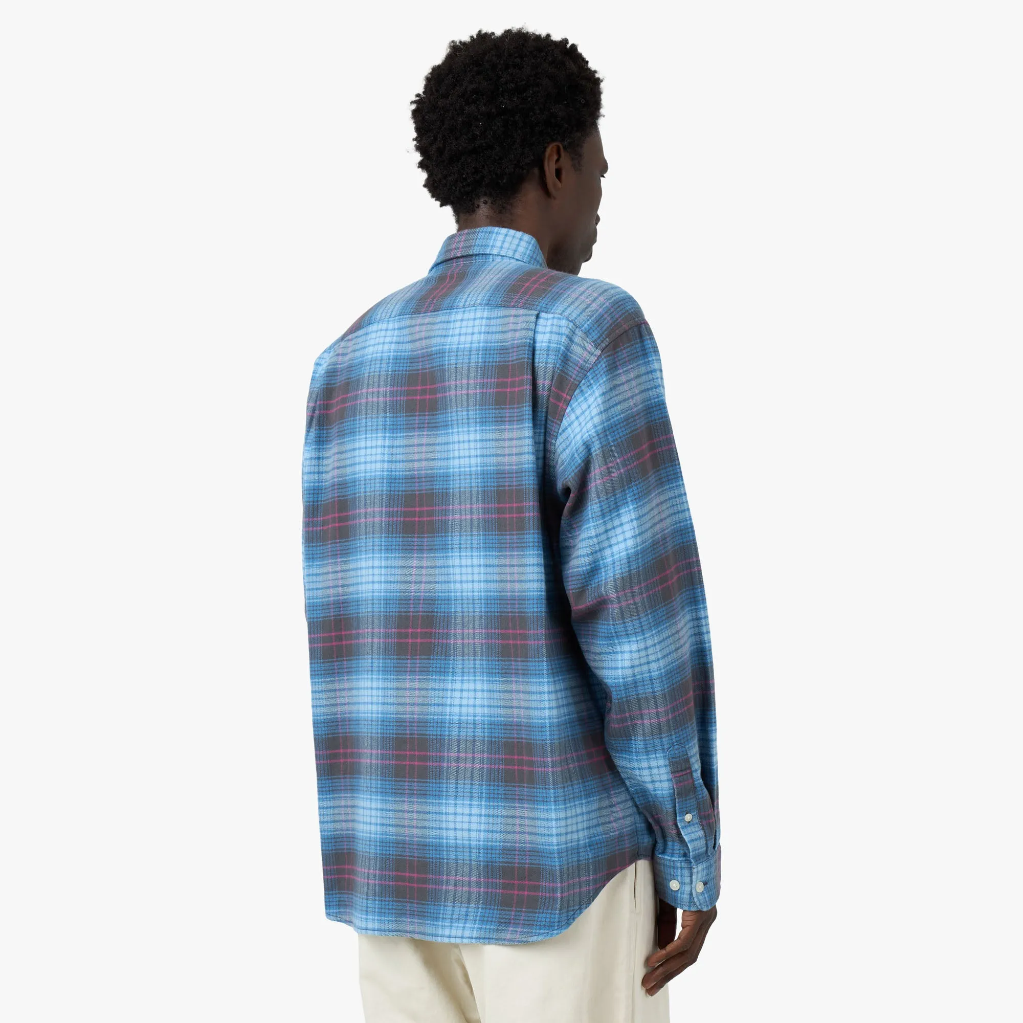 thisisneverthat Flannel Check Shirt Blue Business Meeting