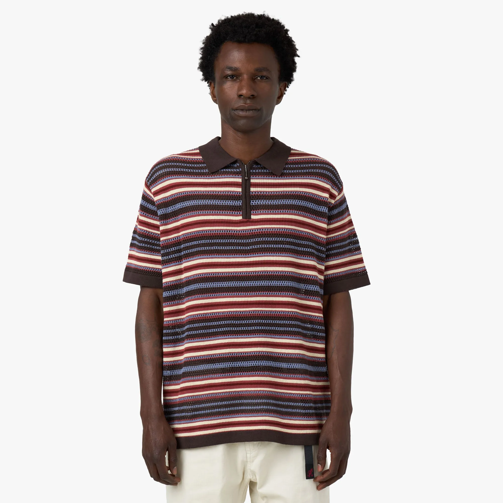 Gift Idea Hooded Neckline thisisneverthat Striped Knit Polo Red