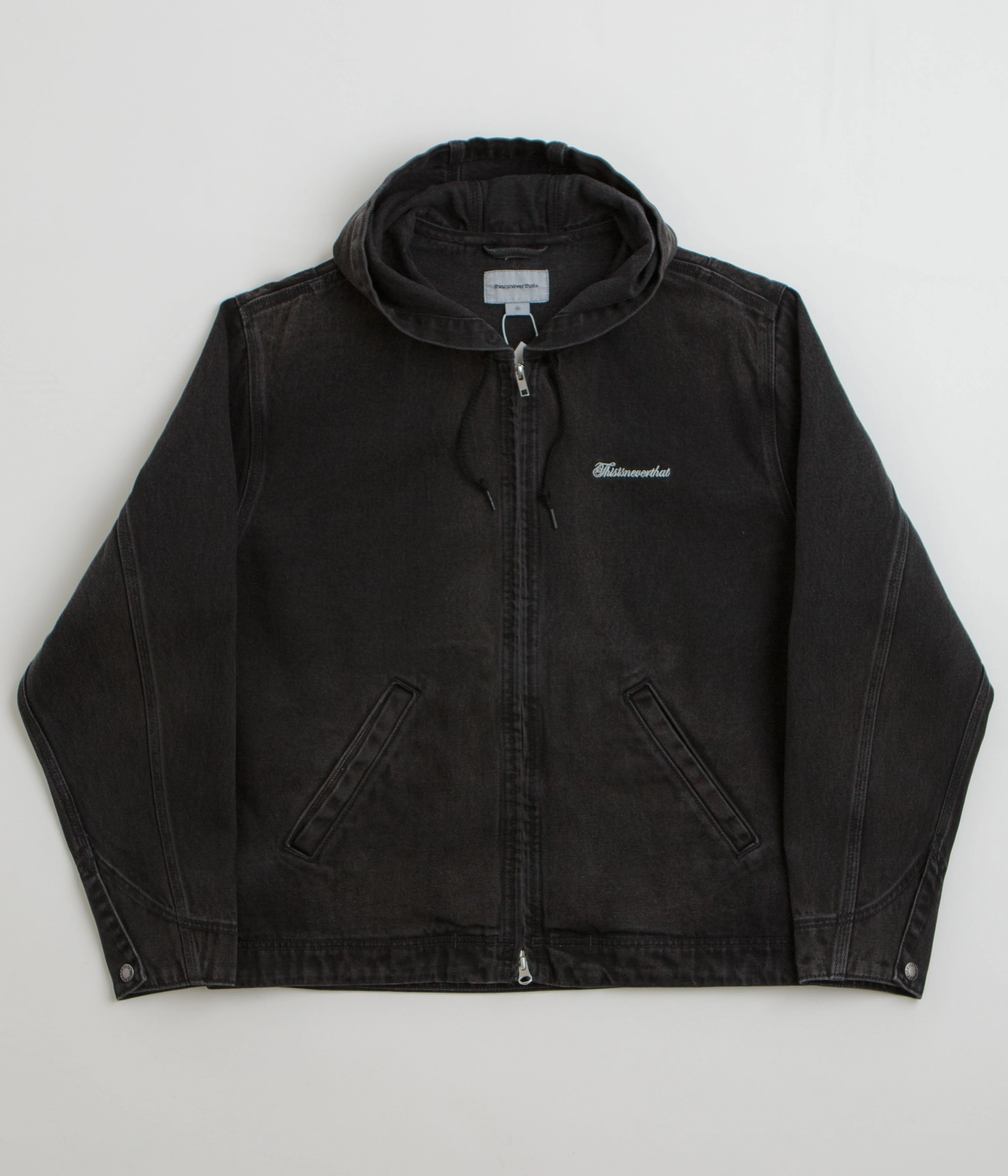 thisisneverthat Washed Carpenter Jacket - Black Symbol men's fashion