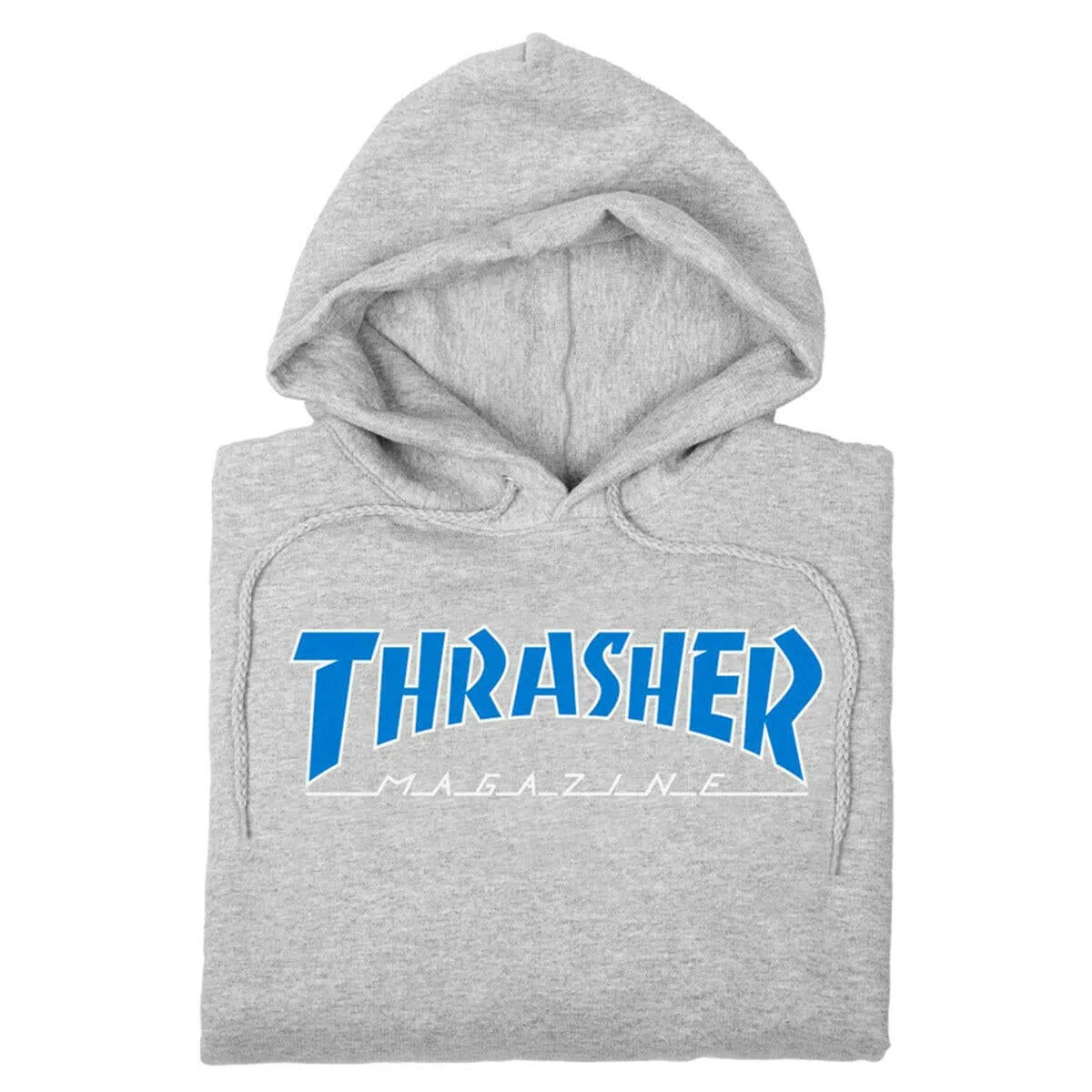 Thrasher - Outlined Hoodie Grey/Blue Modern Smart Bat like