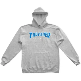 Sport Style Thrasher - Outlined Hoodie Grey/Blue