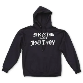 Thrasher - Skate & Destroy Hoodie Black Athleisure Look Swimming wear