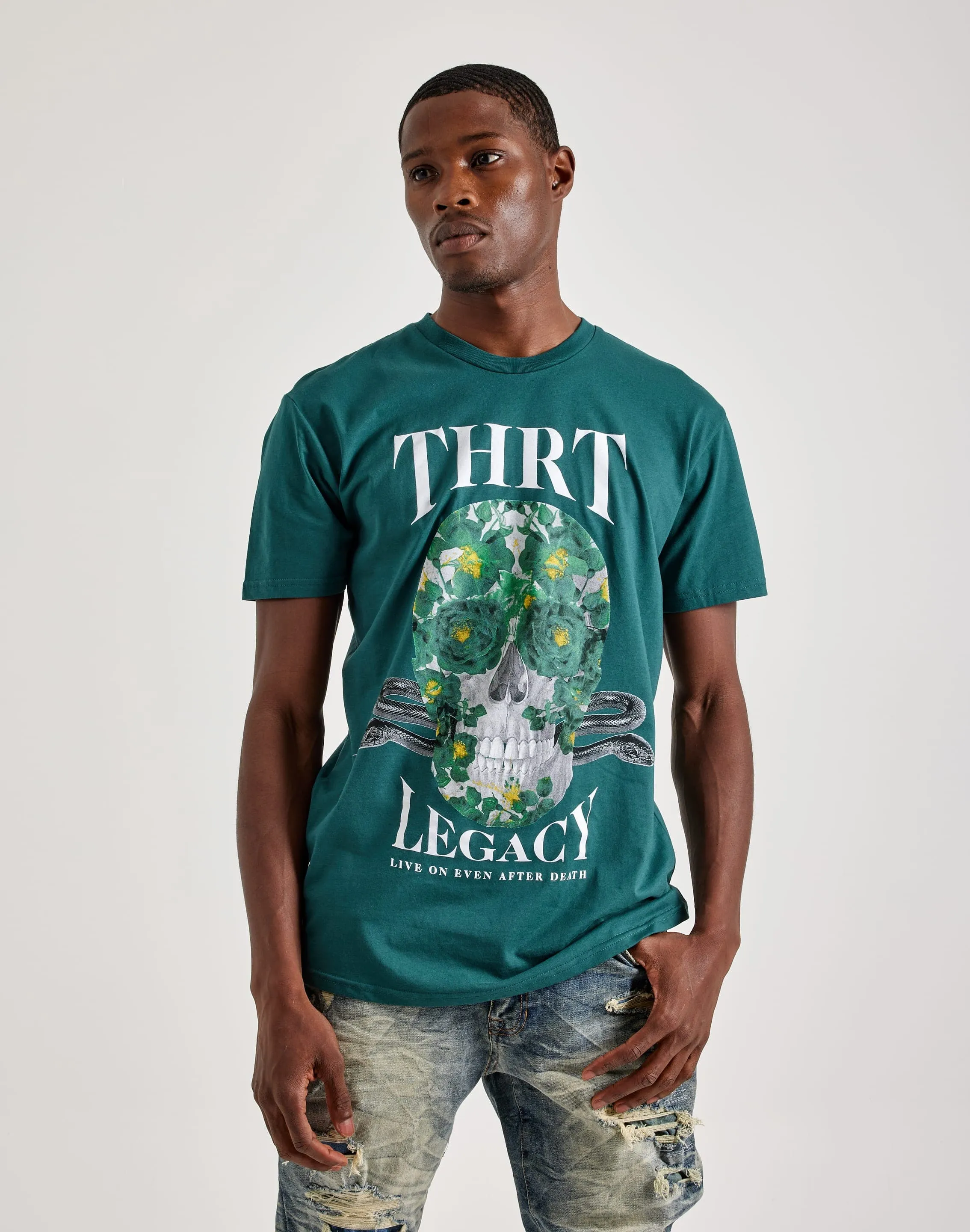 AntiPilling Surface THRT Dark Garden Skull Tee