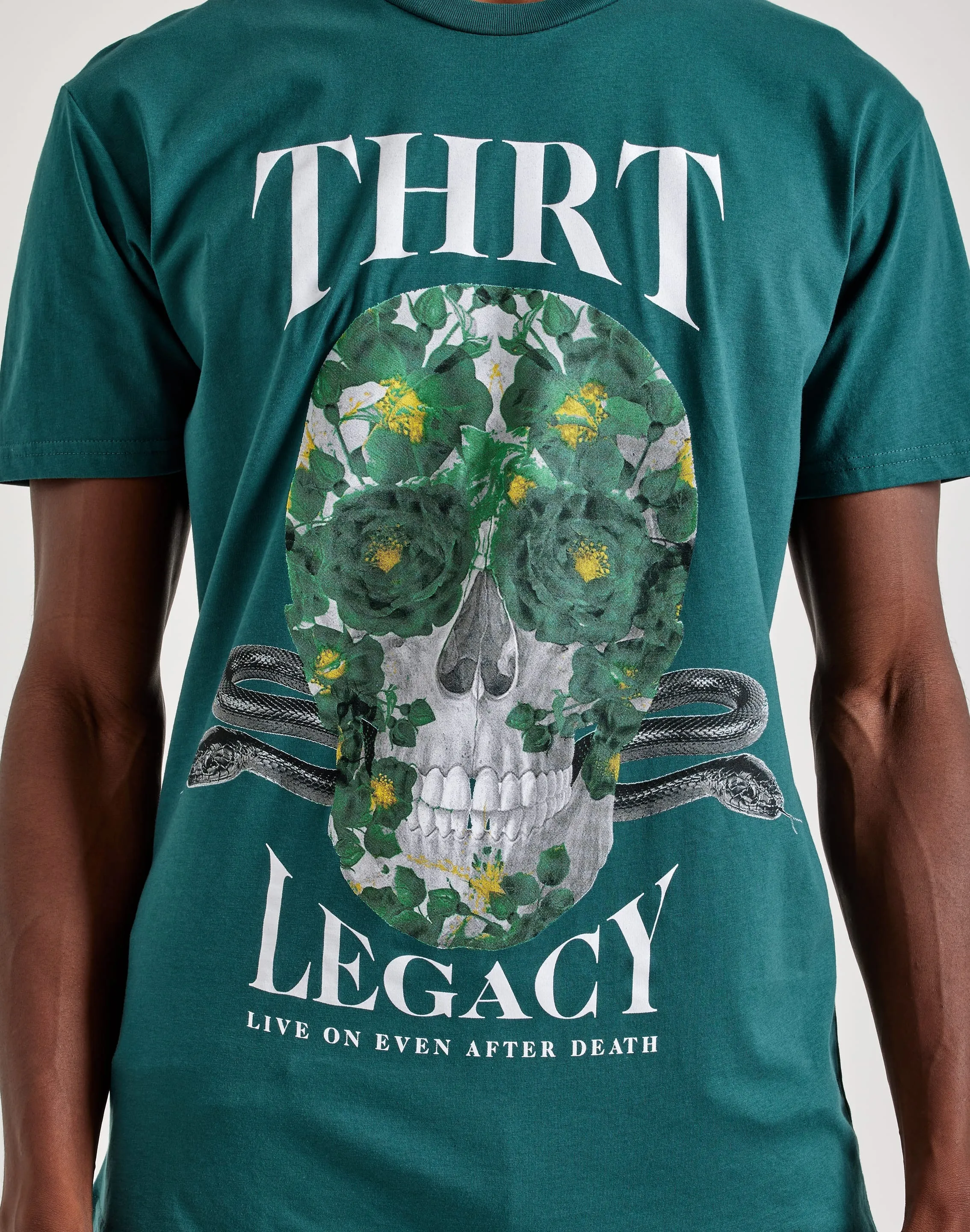 THRT Dark Garden Skull Tee Fable Core Dense Fit